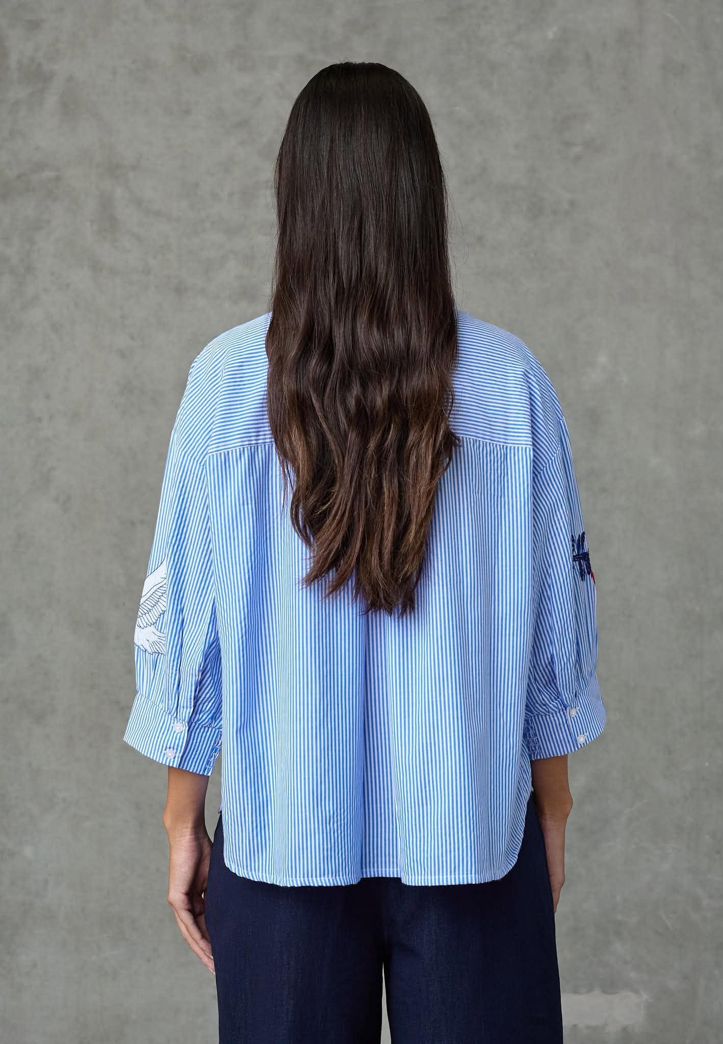 Love & Divine love1604-2 shirt stripe blue