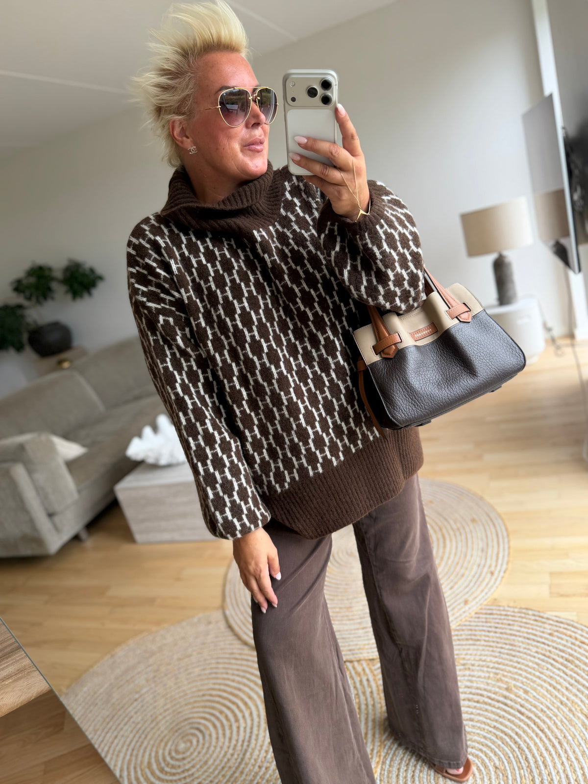 HÈST 2630120854 FAM sweater new pattern dark earth