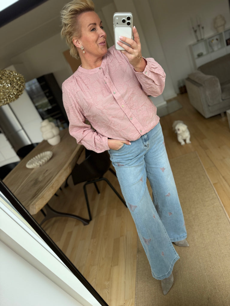 By Engbork Q865 jeans denim butterfly