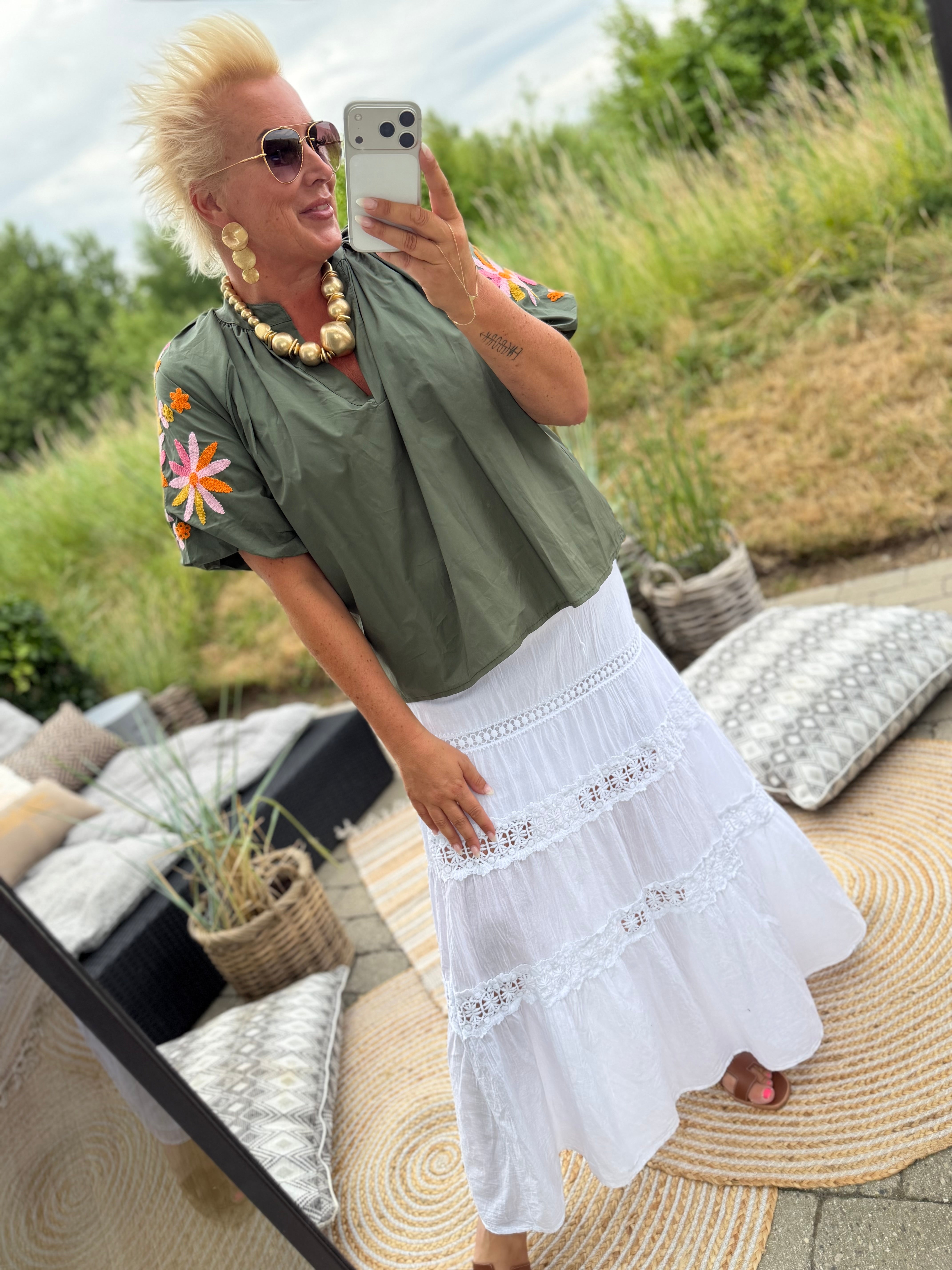 Boho Love B1403 blouse army