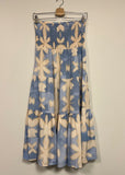Stajl 7301 leaf nederdel med smock elastik i blå