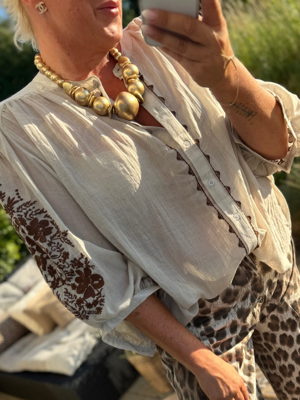 LECOCO 35238 Nicola shirt sand