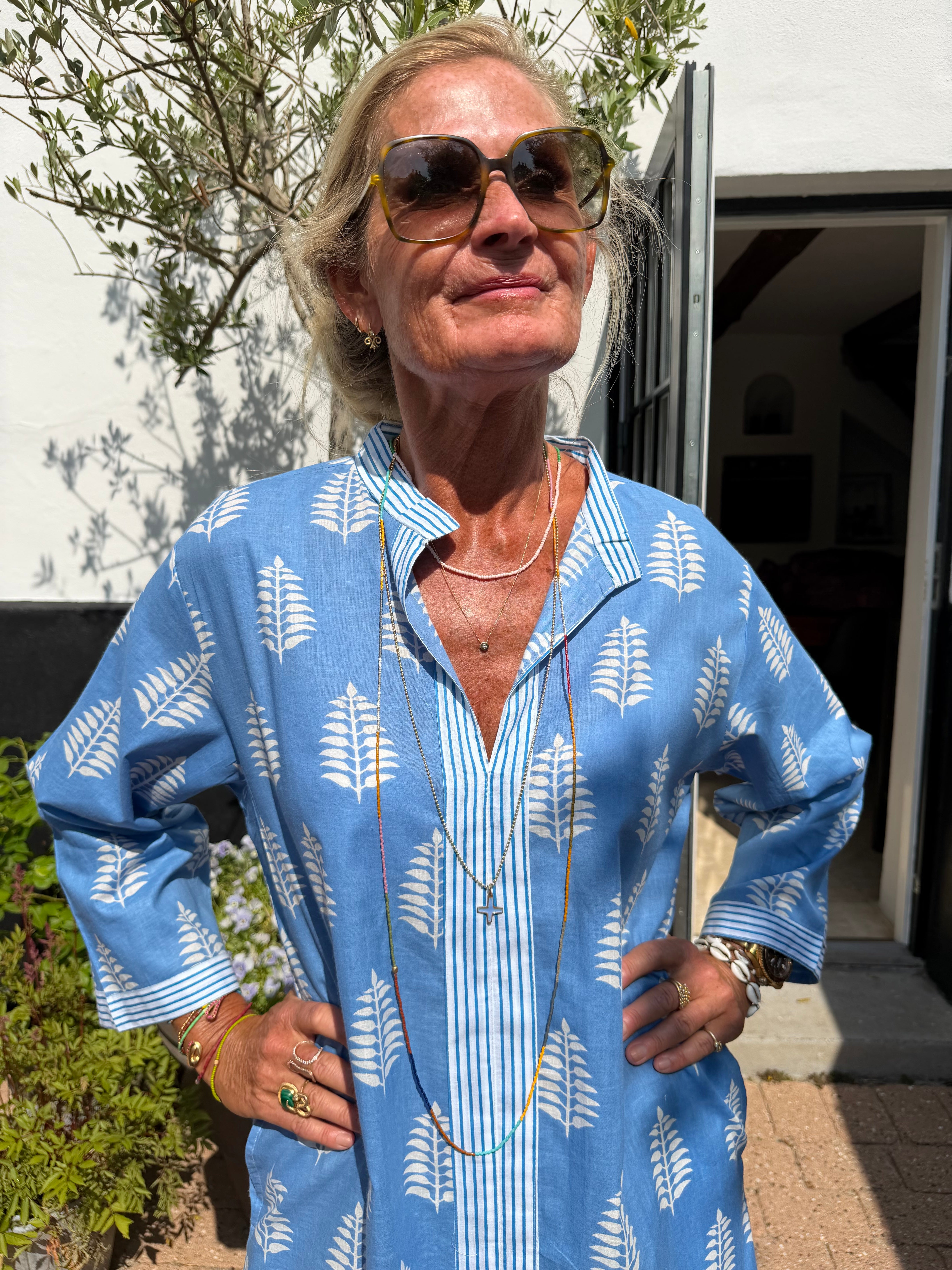 CABANA Living Noma kaftan dress blue