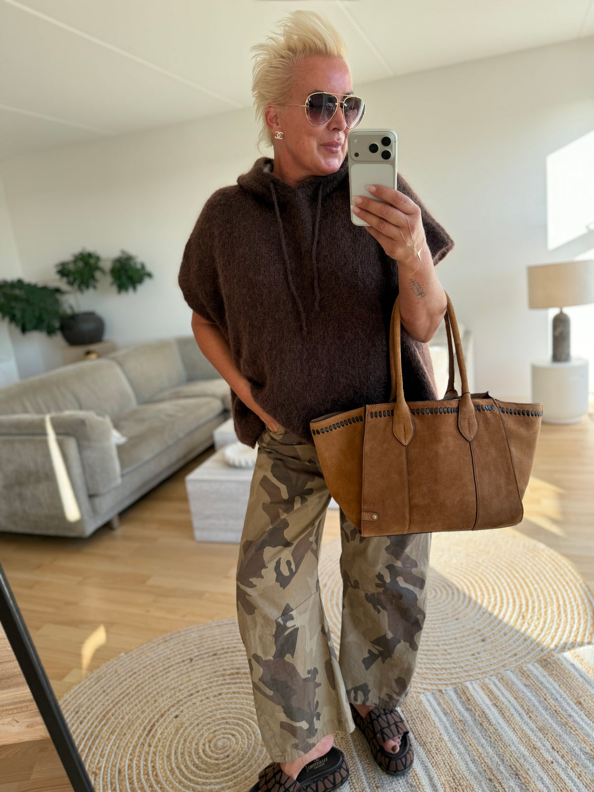Depeche 17404 Madrid hand bag dark tan