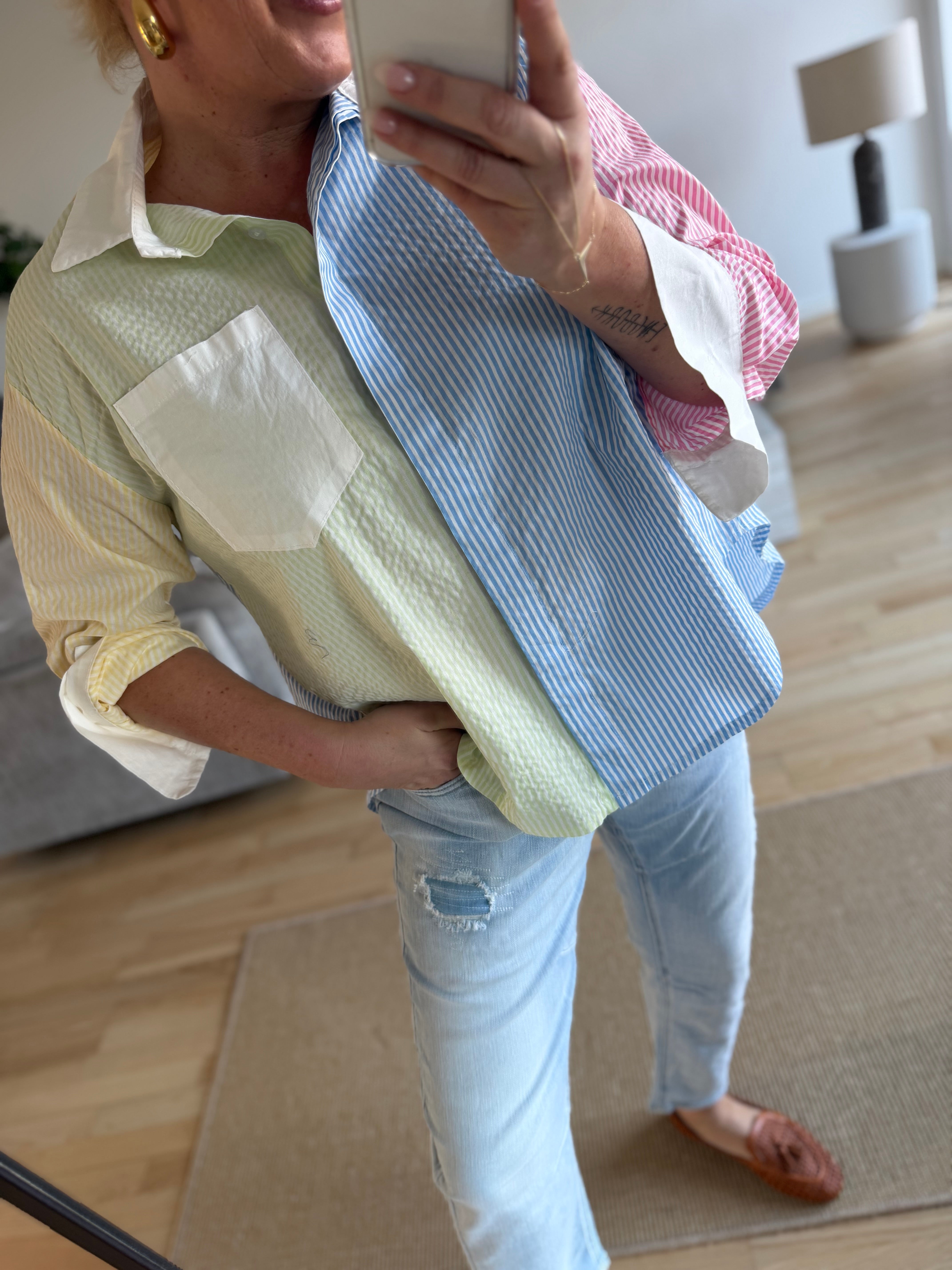 By Engbork Cora shirt stripe mix