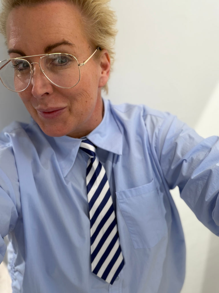 By Engbork slips stripe blue