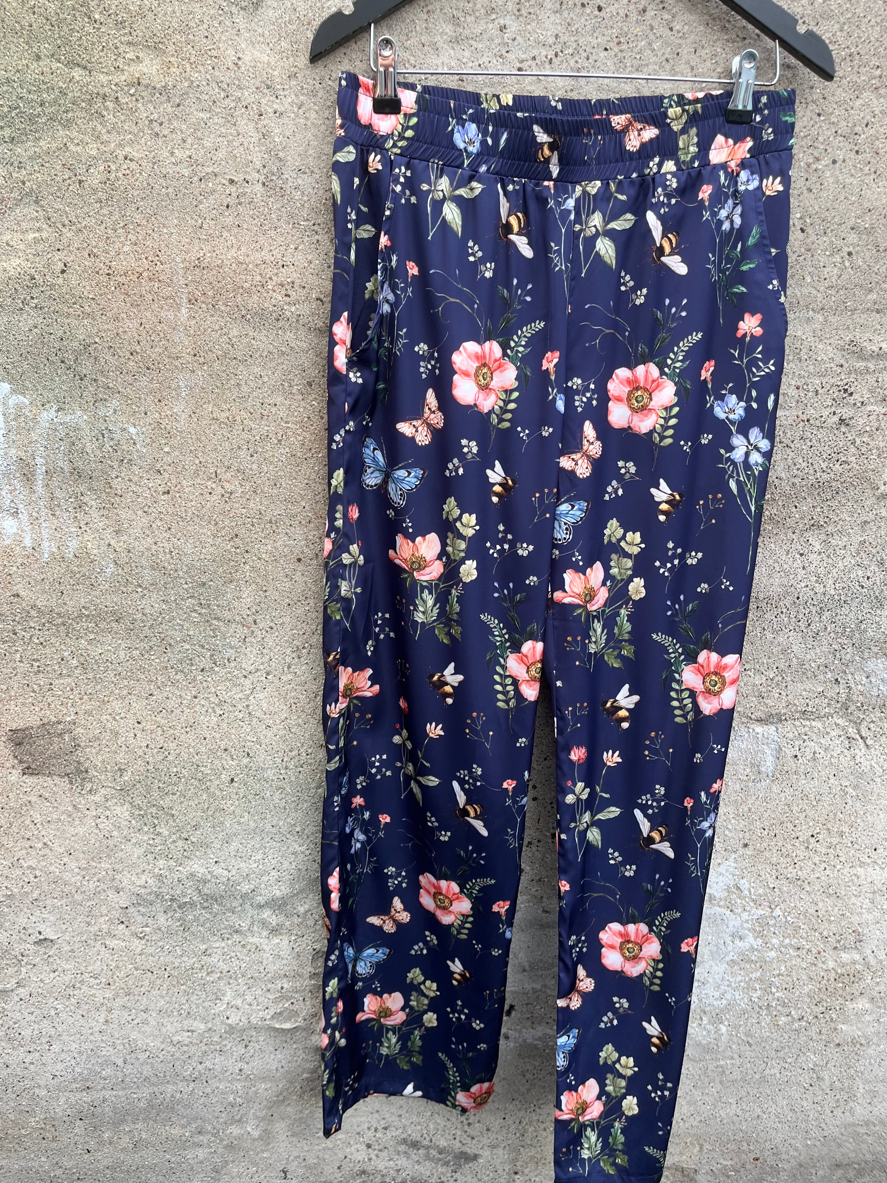 Design By Laerke flower bukser navy