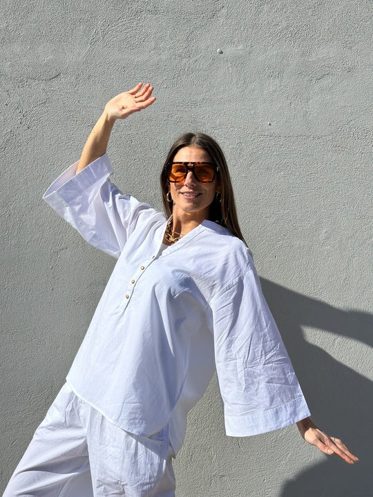 Gaspar 2601346 Mumbai blouse poplin white