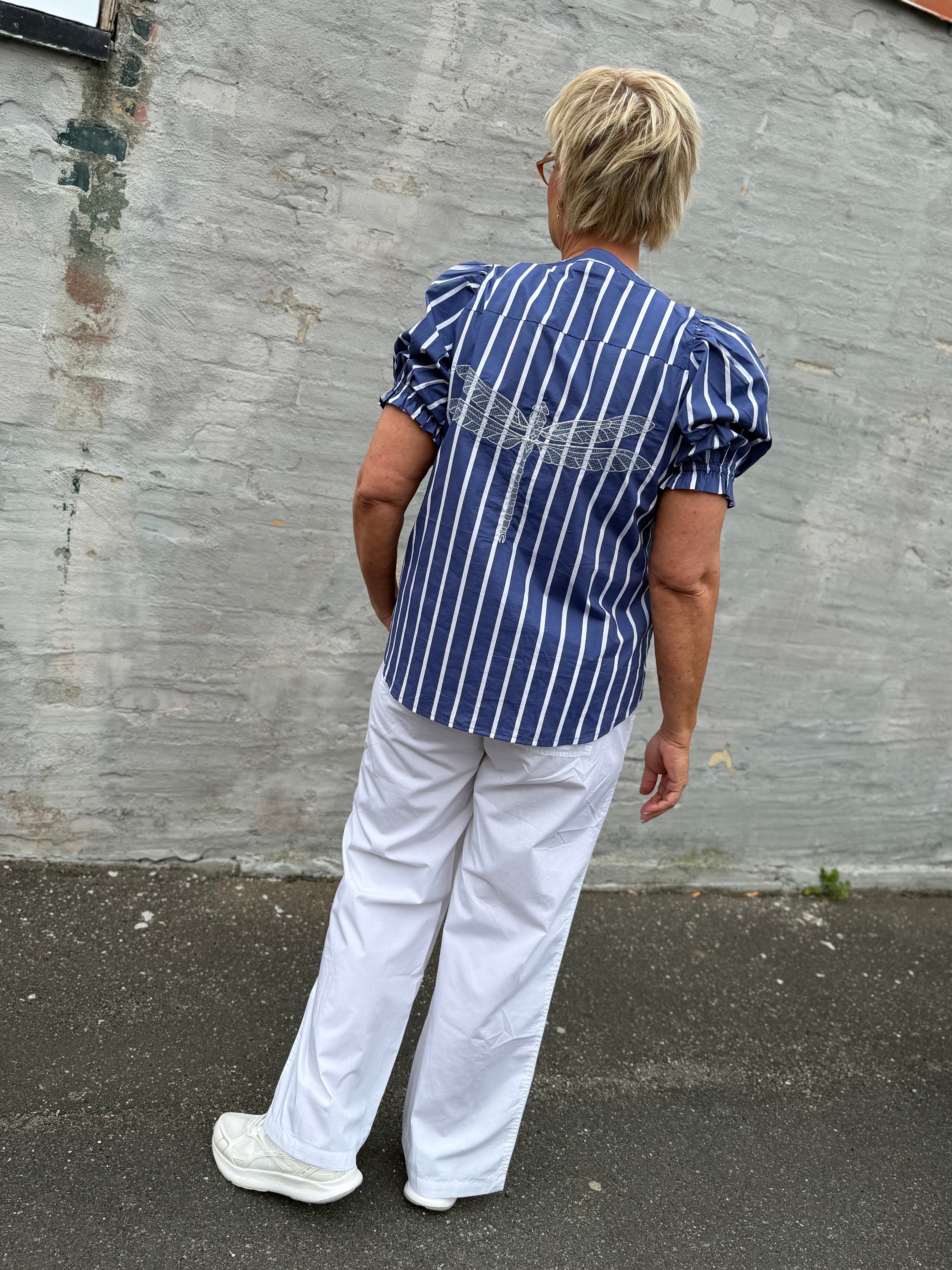 Gaspar 2601338 Tunø blouse stripe blue