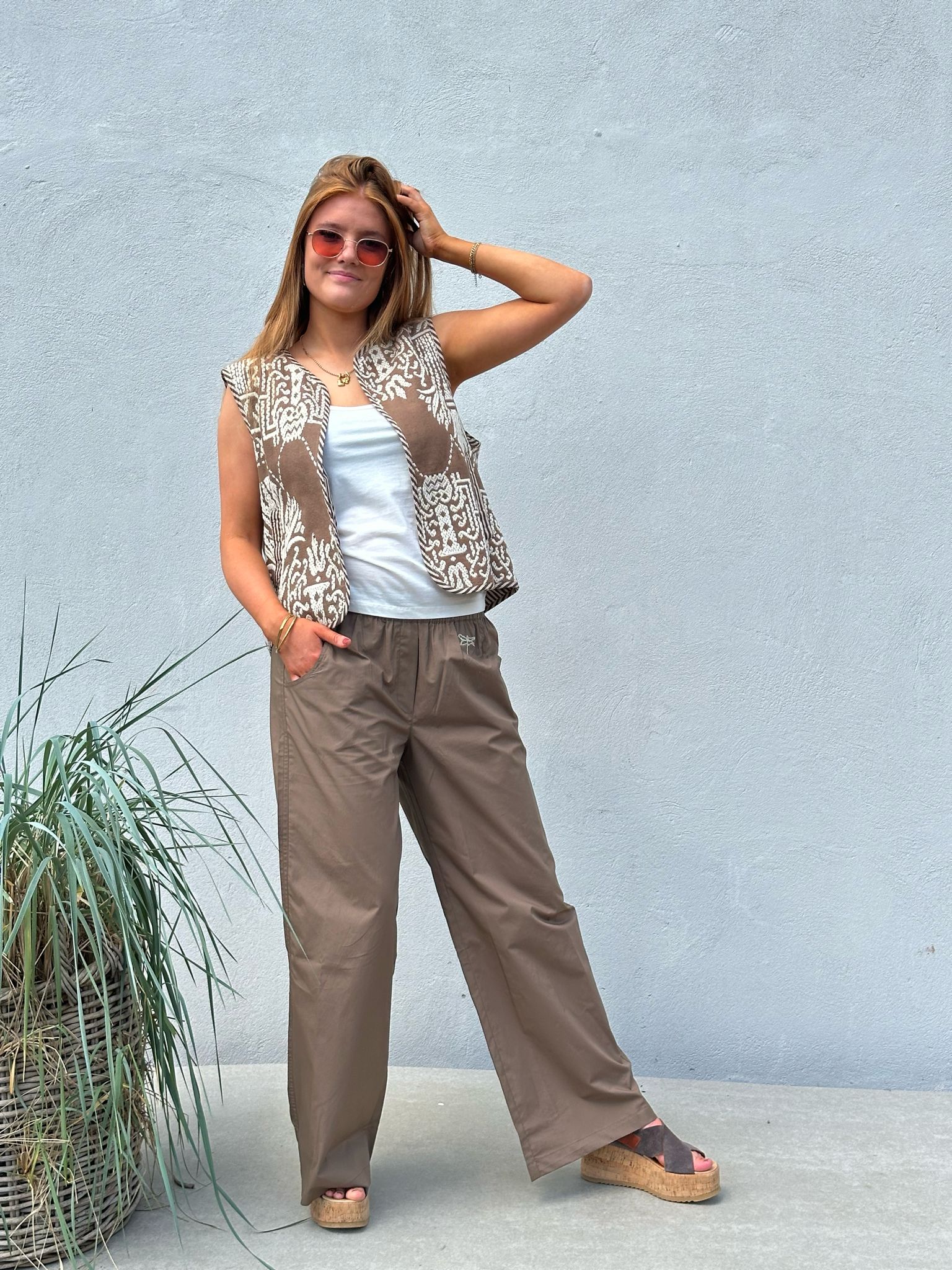 Gaspar 2510925 Honolulu poplin pants brown