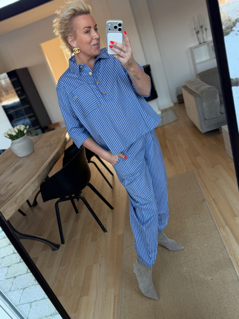 Gaspar 2601306 Porto blouse stripe blue