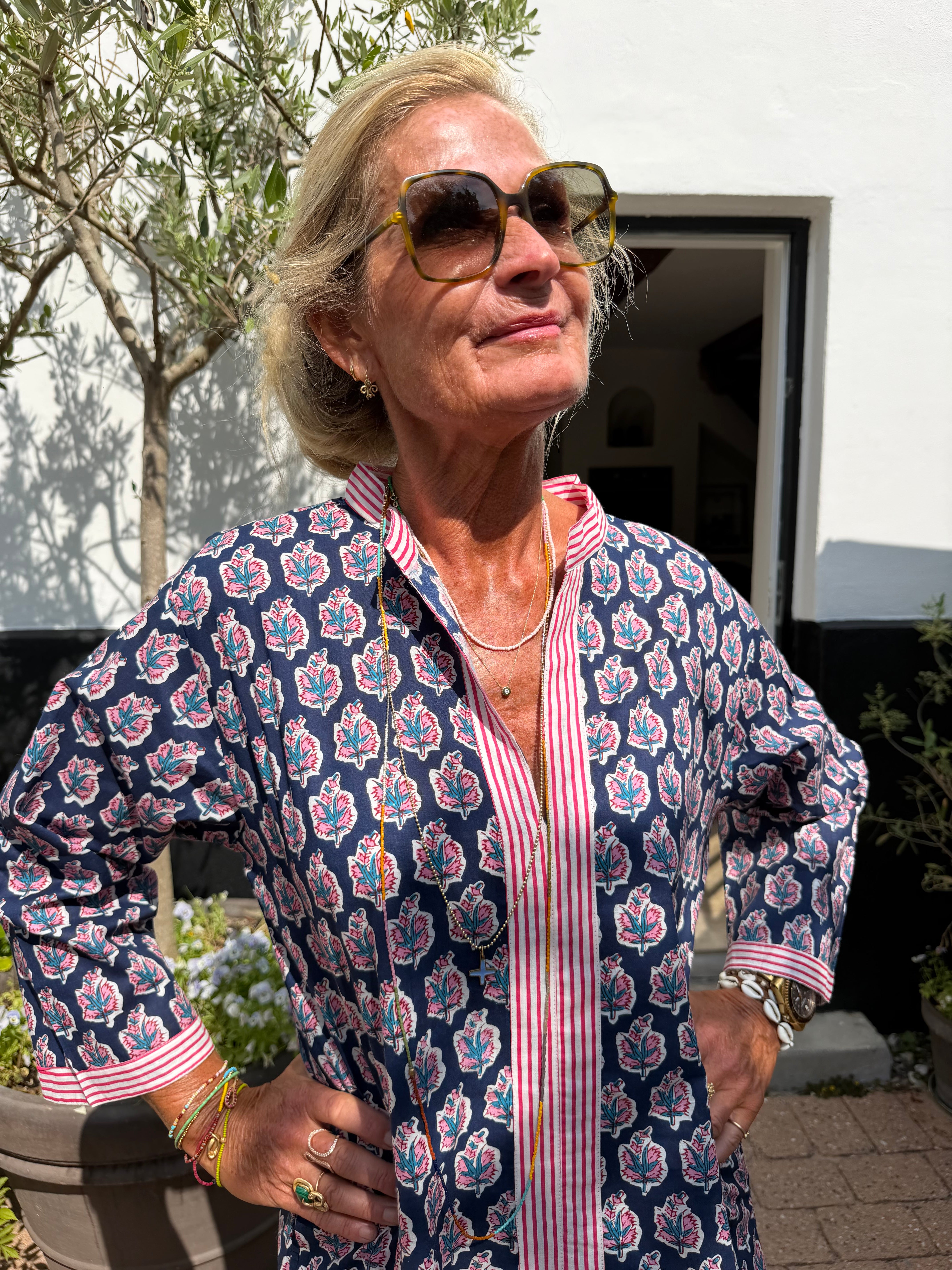 CABANA Living Sava kaftan dress navy