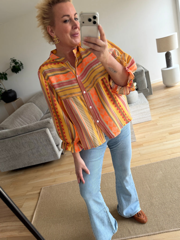 By Engbork Villa boheme bluse stripe yellow