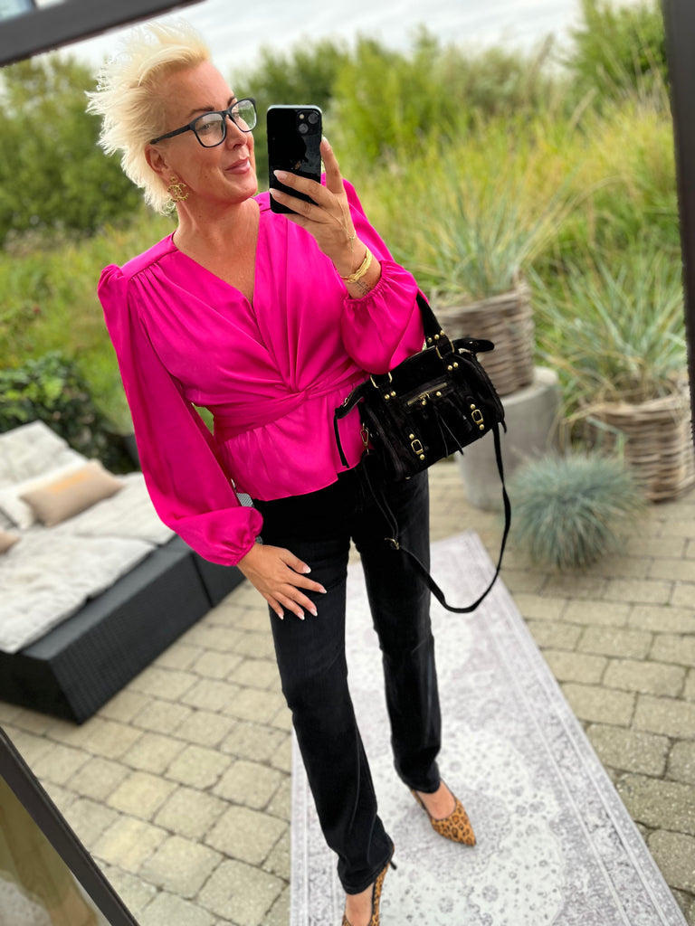 Liberte 22120 Tiki LS twist blouse pink