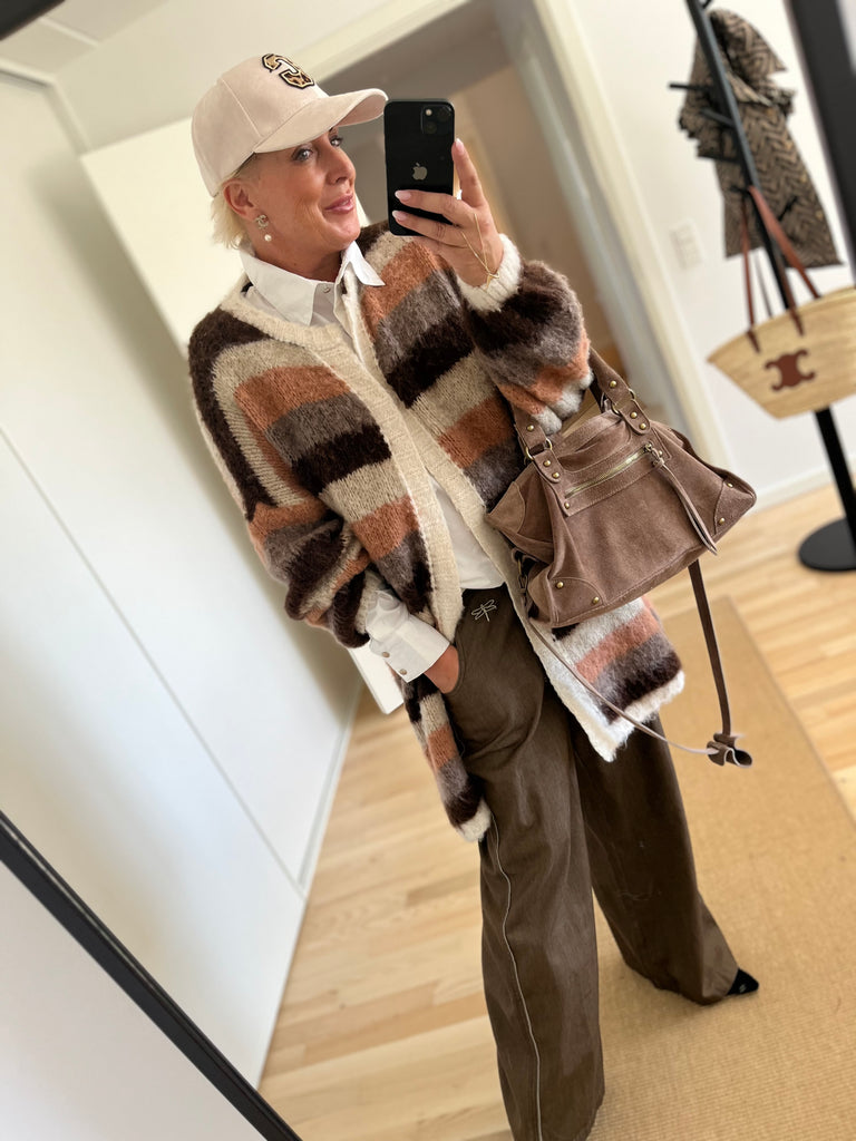 By Engbork Beate cardigan stripe brownie