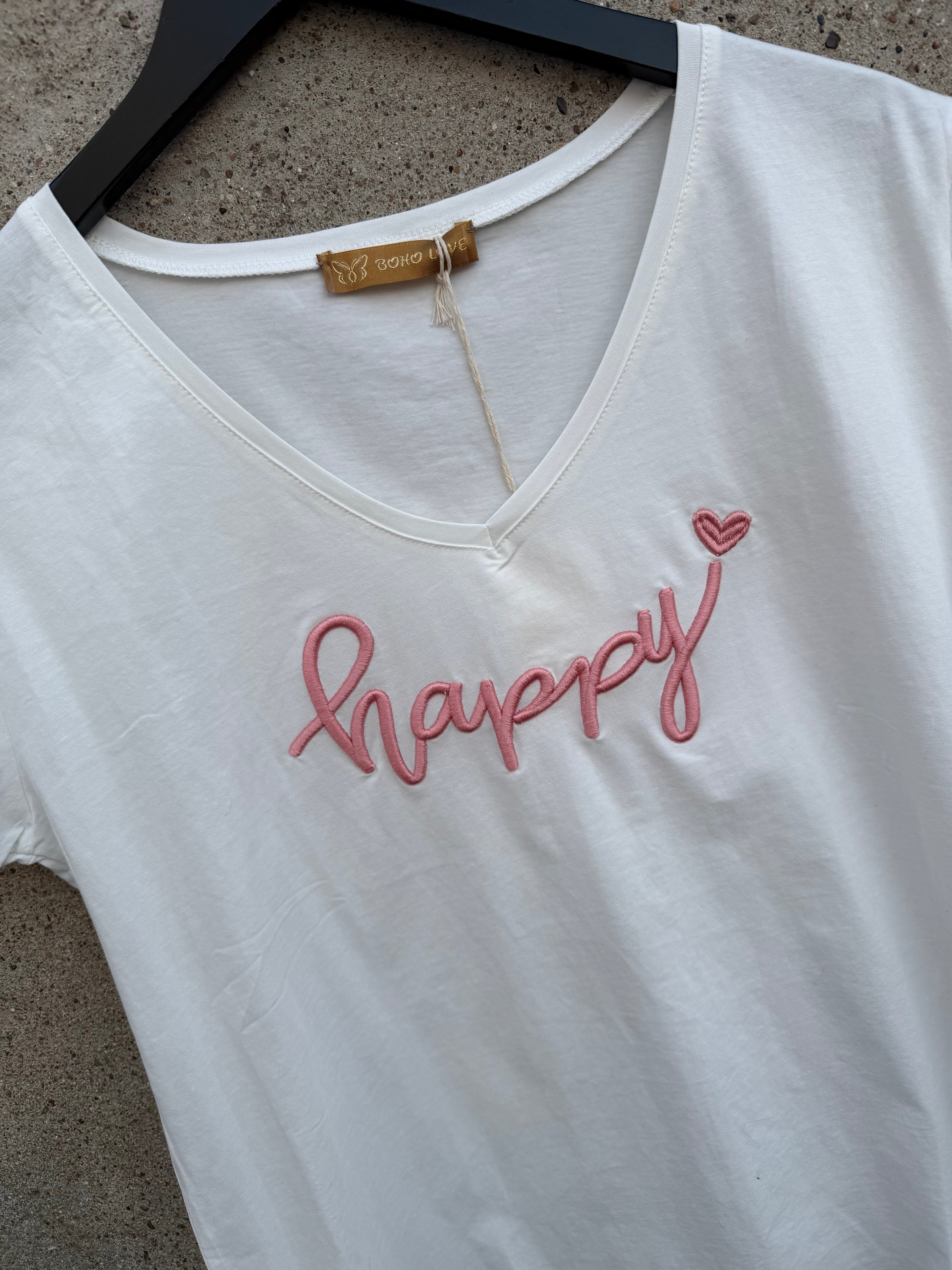 Boho Love B1278 T-shirt Happy rosa