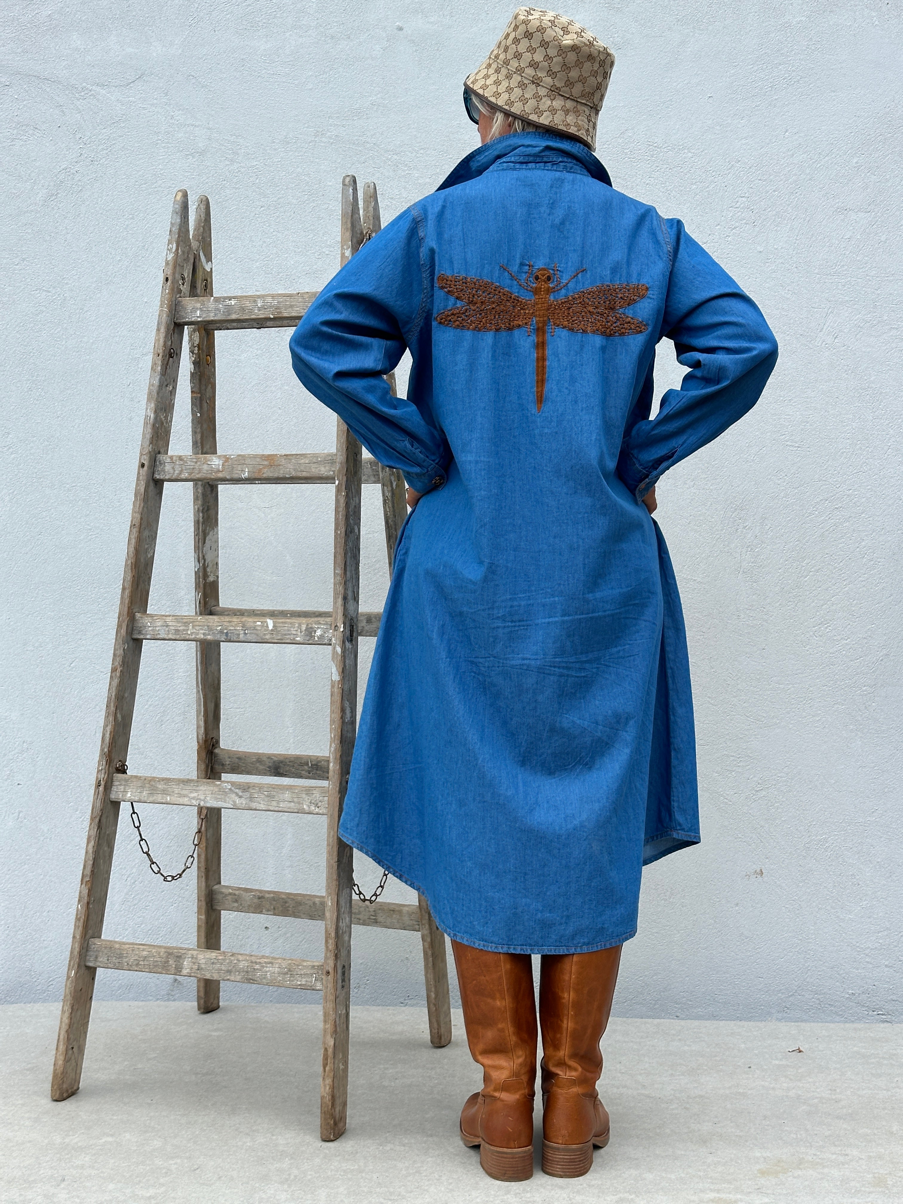 Gaspar 2607706 Lucca denim dress blue