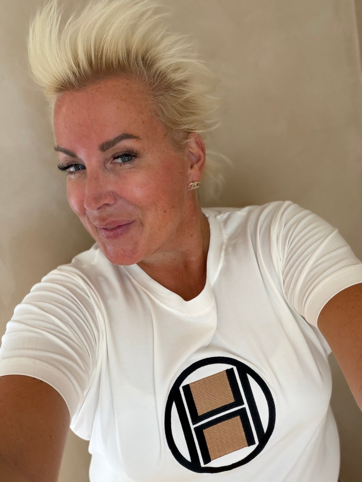 HÈST 1010170510 LOGO T-shirt white