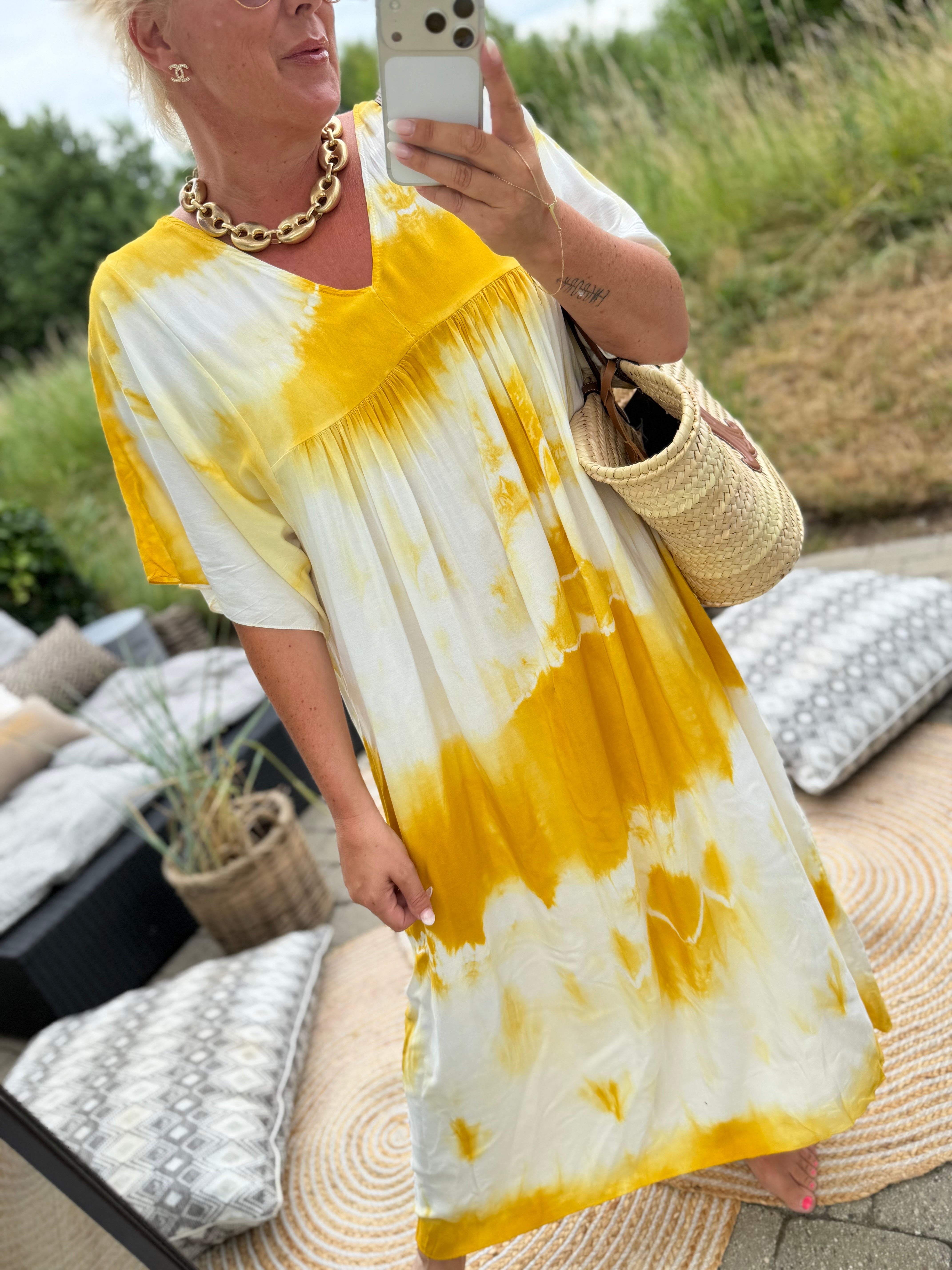 Boho Love B1251 Batik kjole yellow