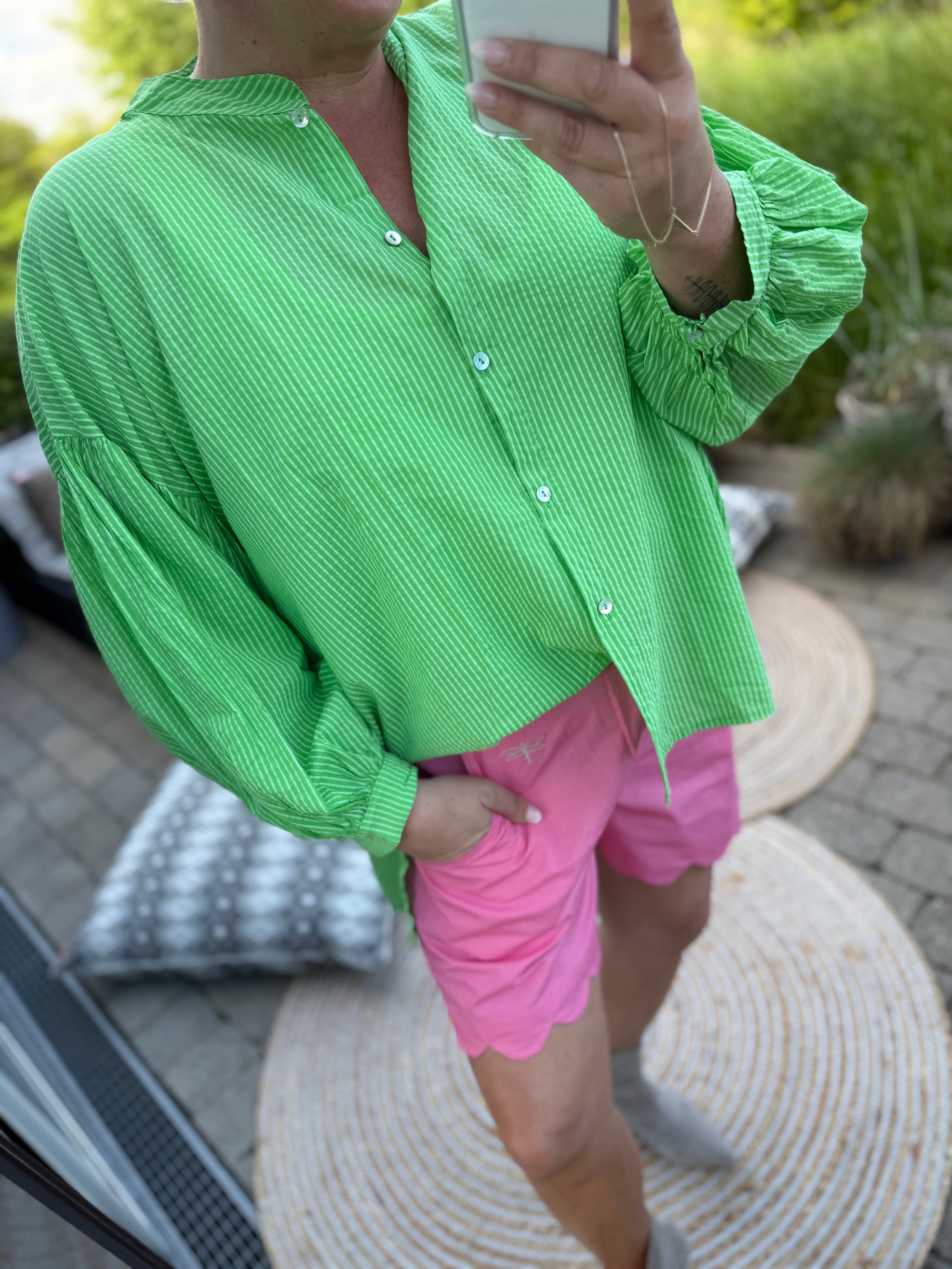 CABANA Living SAnto stripe shirt green