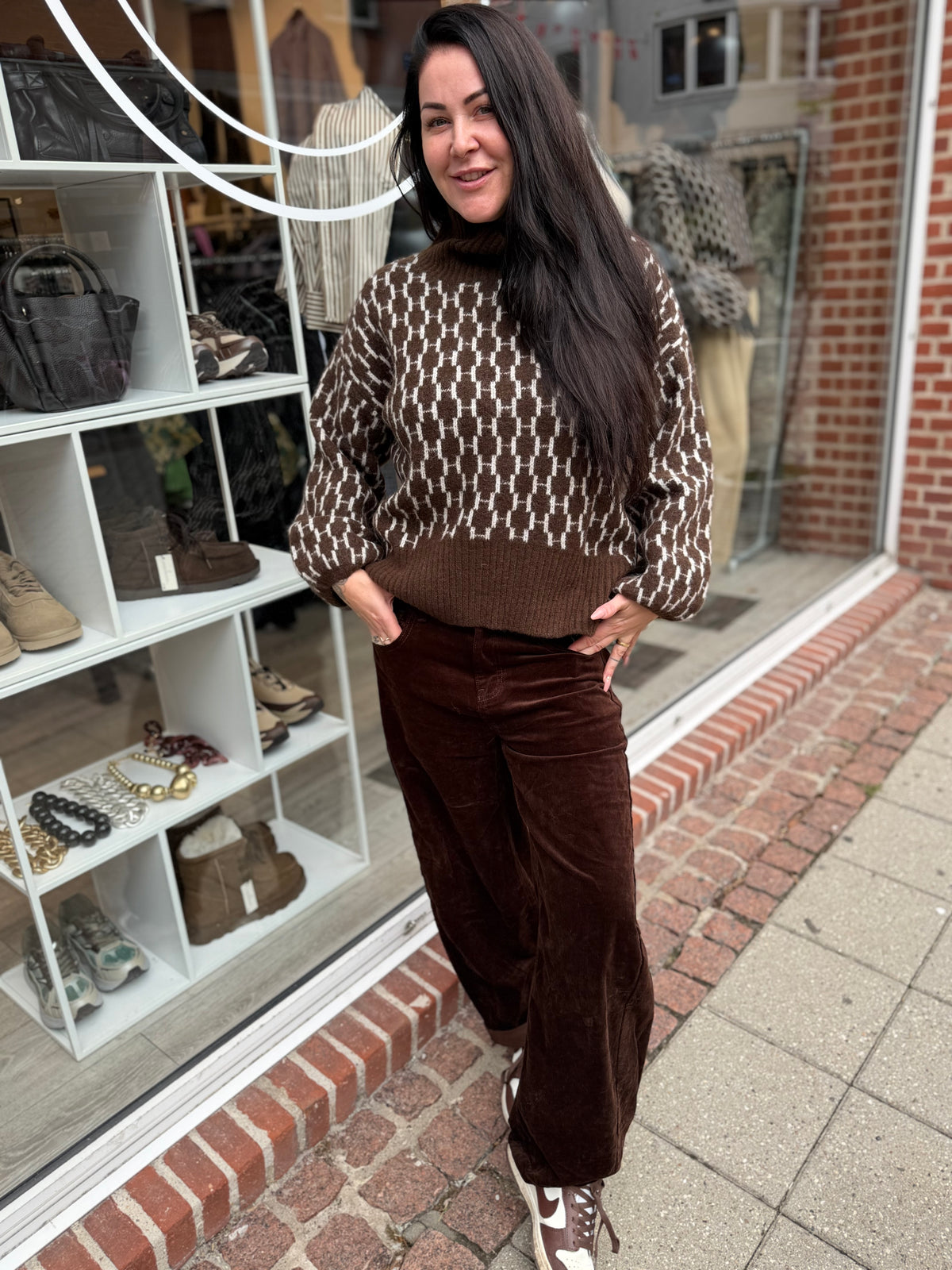 HÈST 2630120854 FAM sweater new pattern dark earth