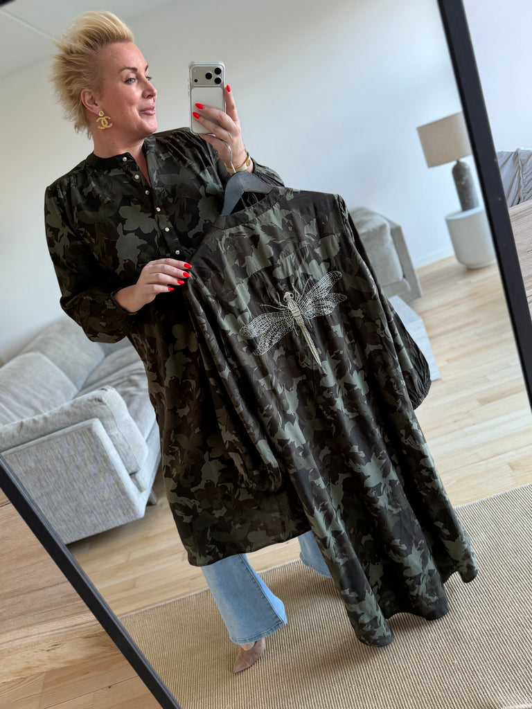 Gaspar 2601700 Luna camo dress green