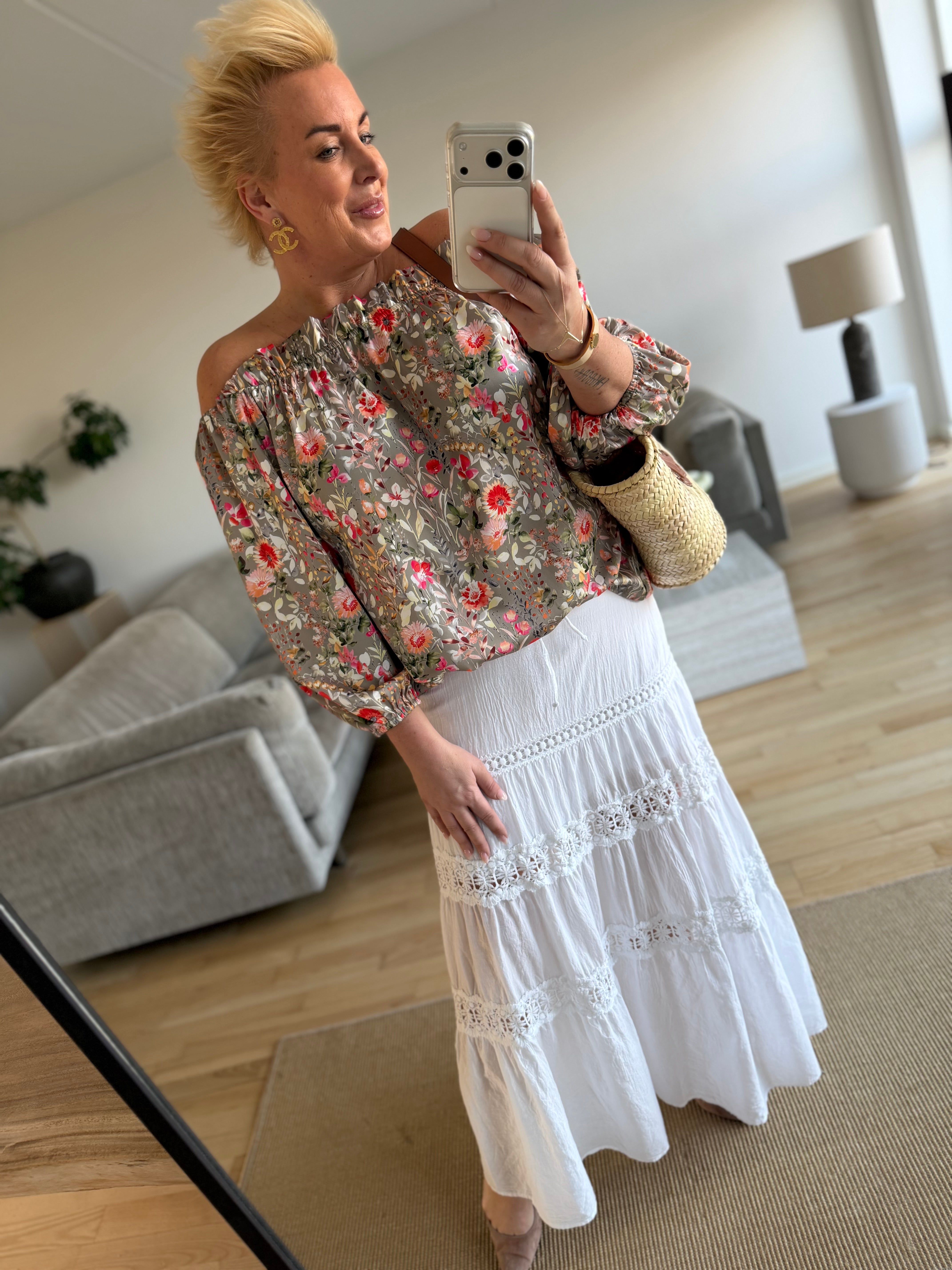 By Engbork Pamela long skirt white