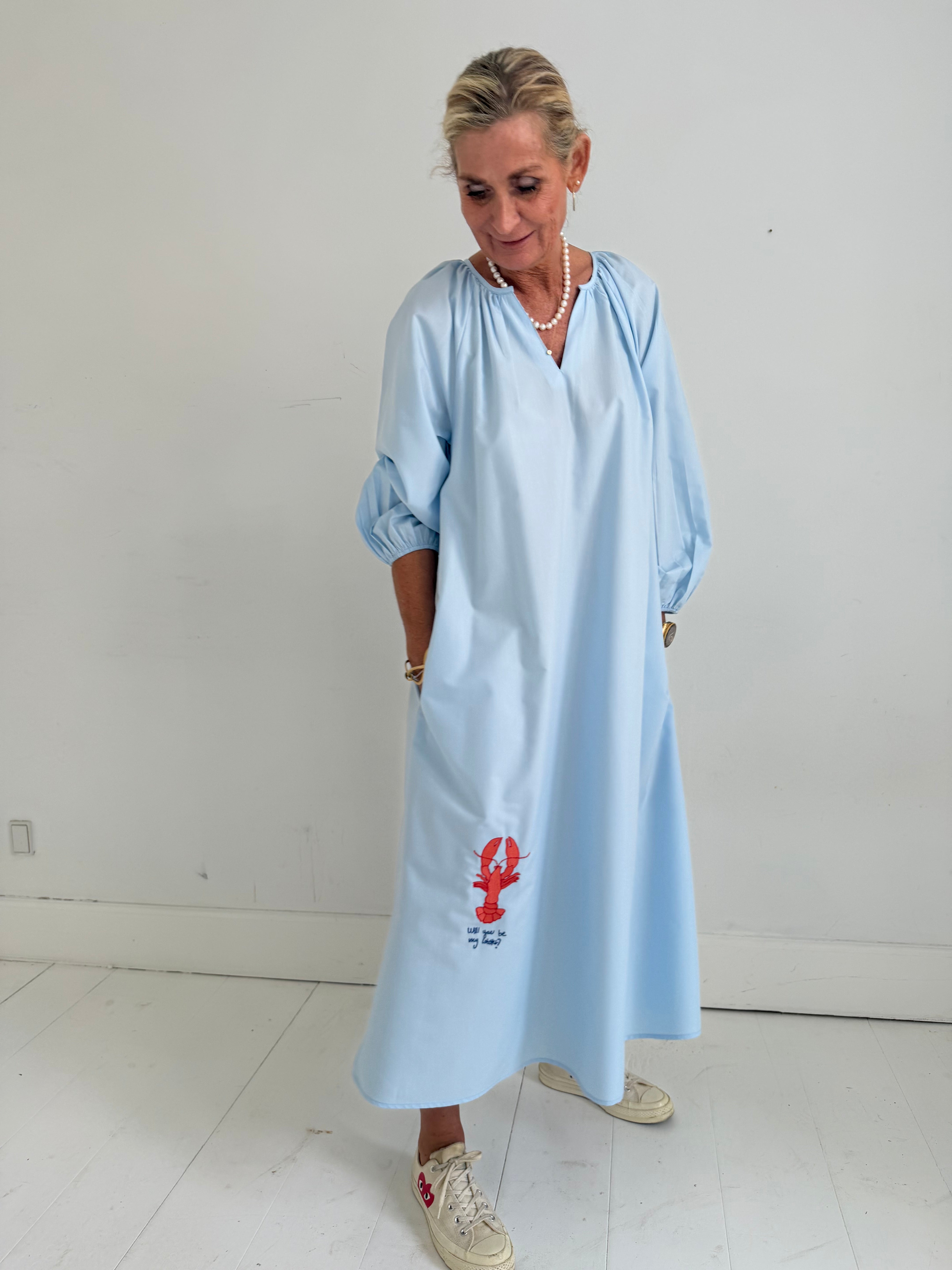 WAUW Lobster dress light  blue