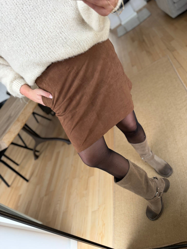 Depeche 51390 Lorina skirt suede wood