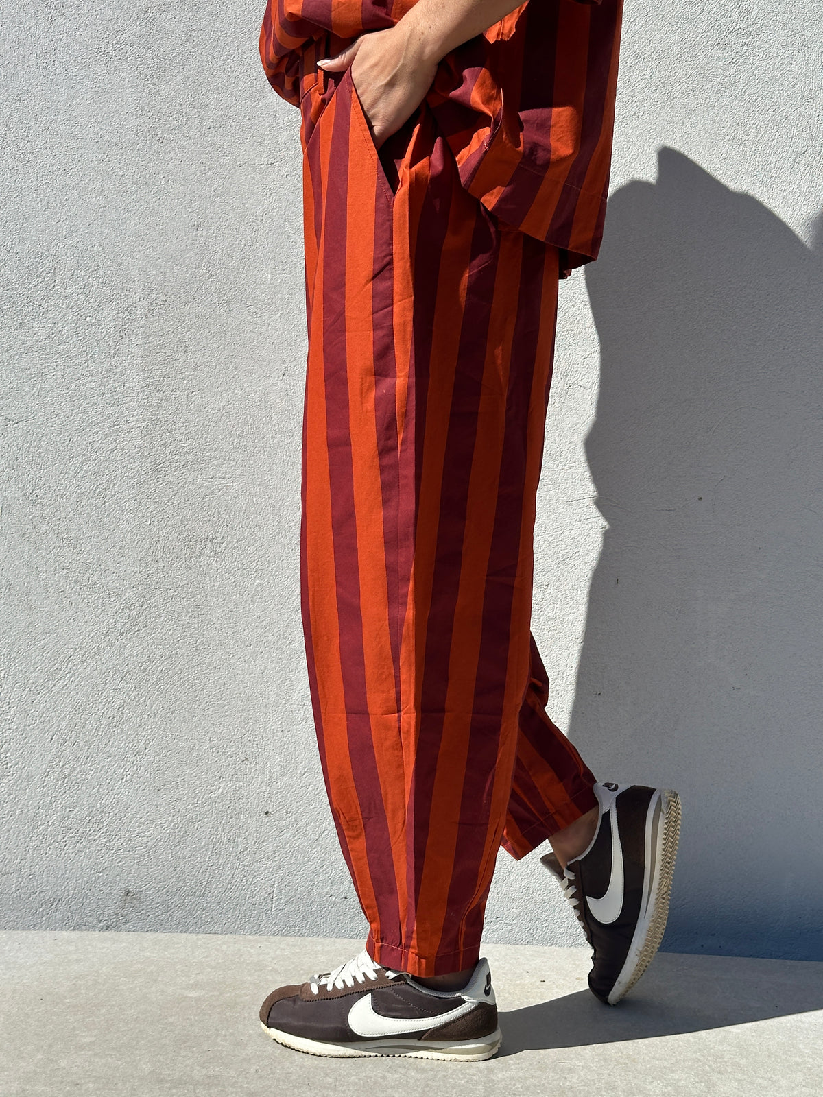 Gaspar 2607922 Colorado stripe pants burnt sienna