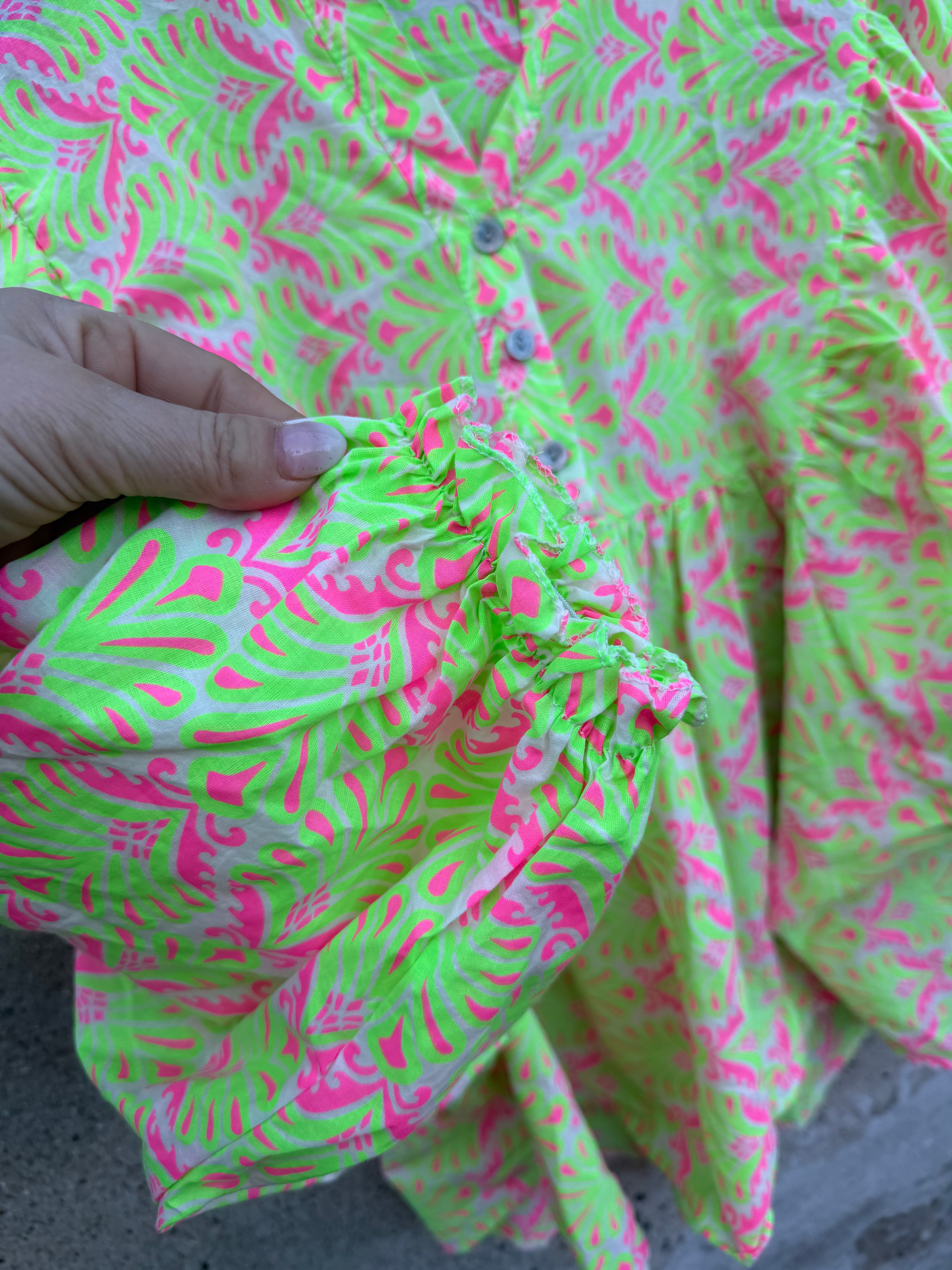 By Engbork Adelina shirt print lime