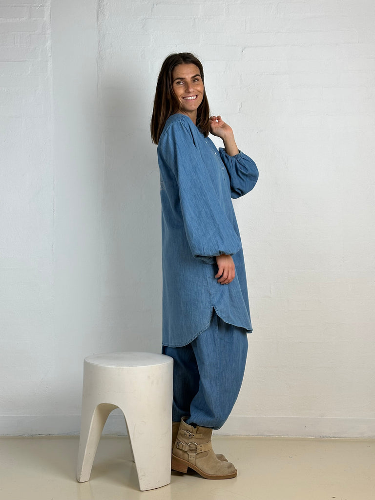 Gaspar 2510701 Pisa tunic dress light