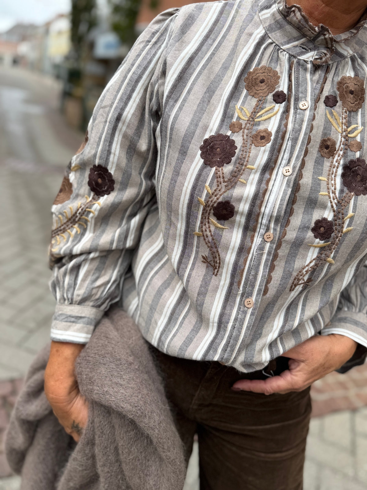 LECOCO 35278 Beata shirt coffee