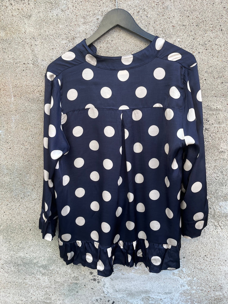 Boho Love B1292 skjorte dot satin navy