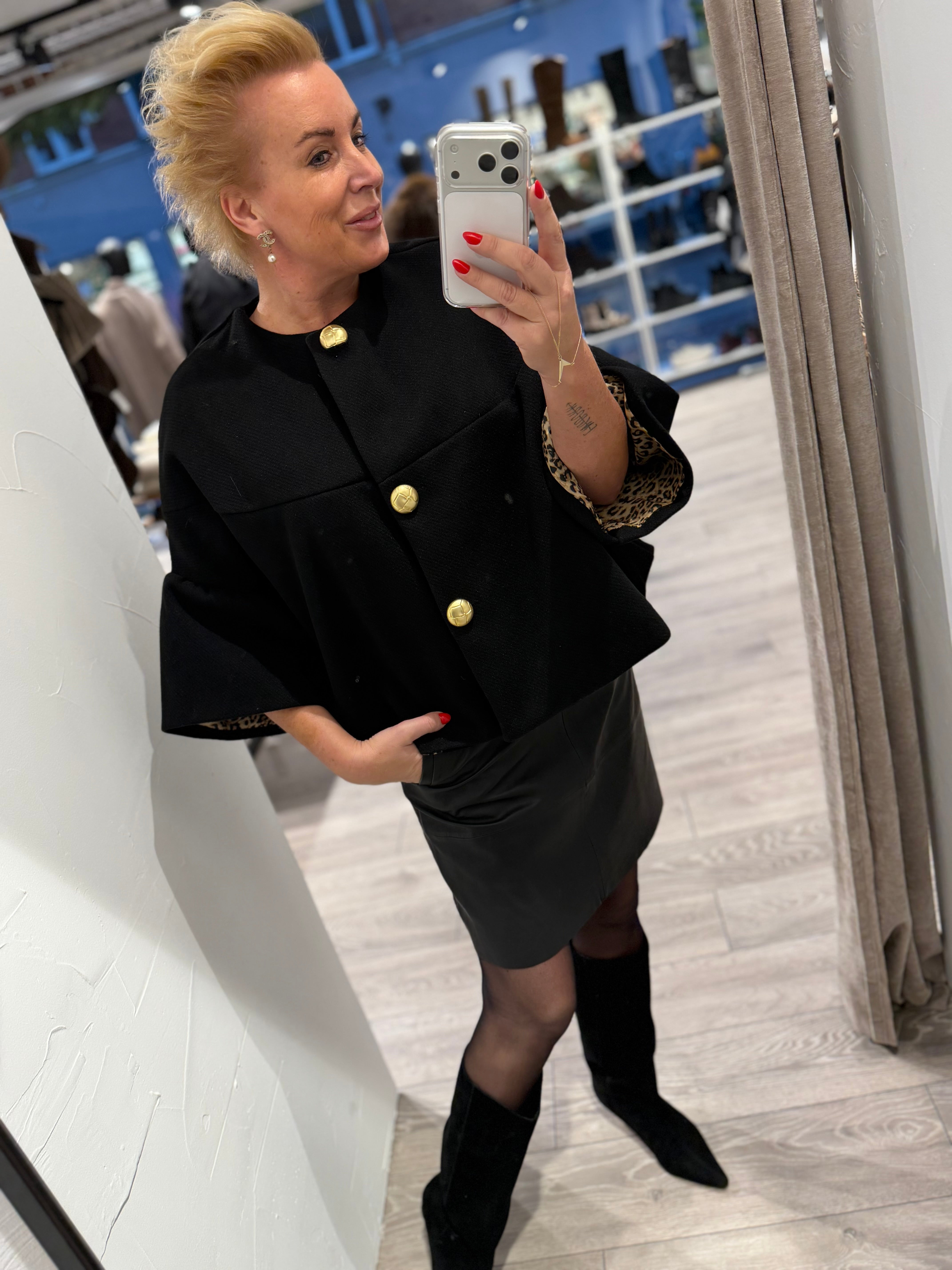 Depeche 51376 Lorina skirt leather black