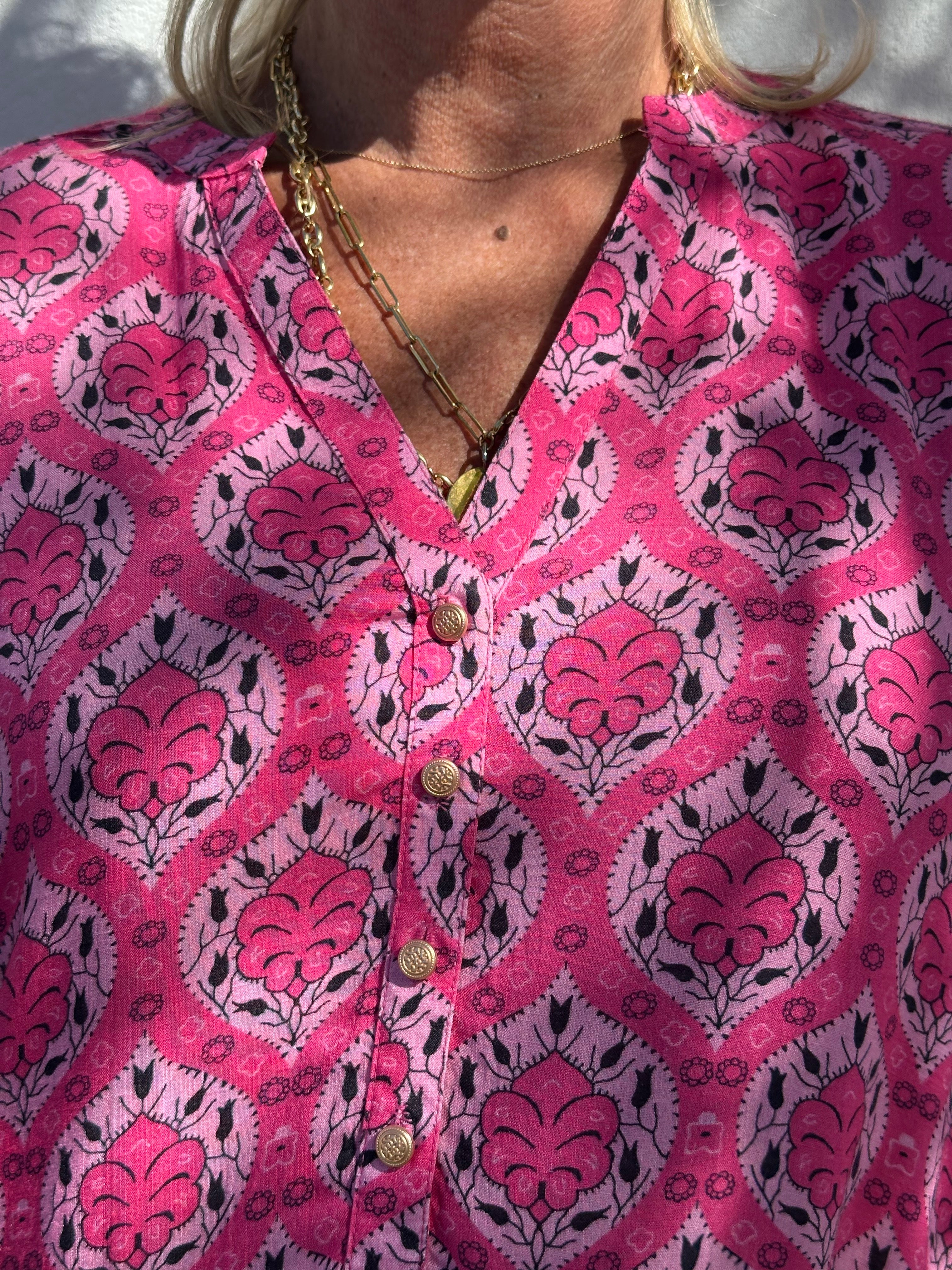 Gaspar 2601728 Tunø dress print pink