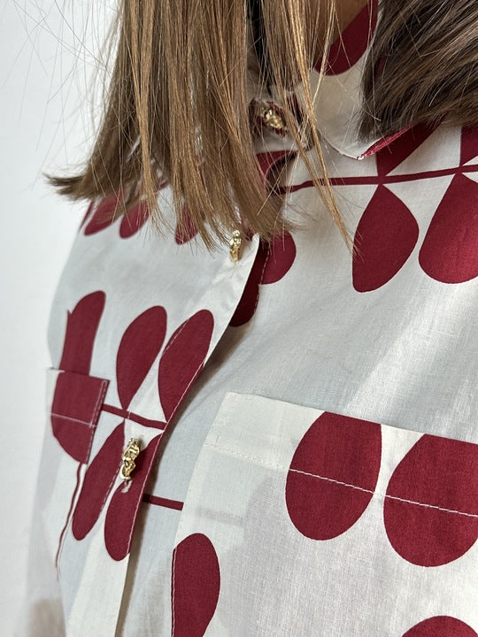 Gaspar 2601309 Malmø print shirt off white