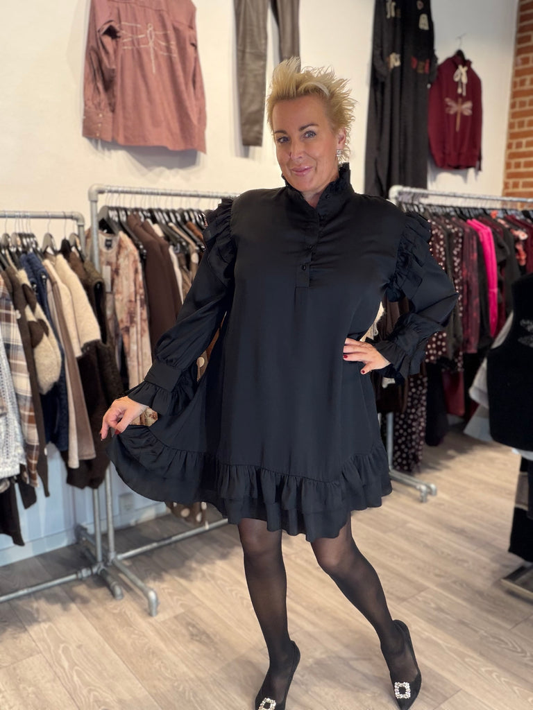 Gaspar 2510708 Jacqueline dress solid black