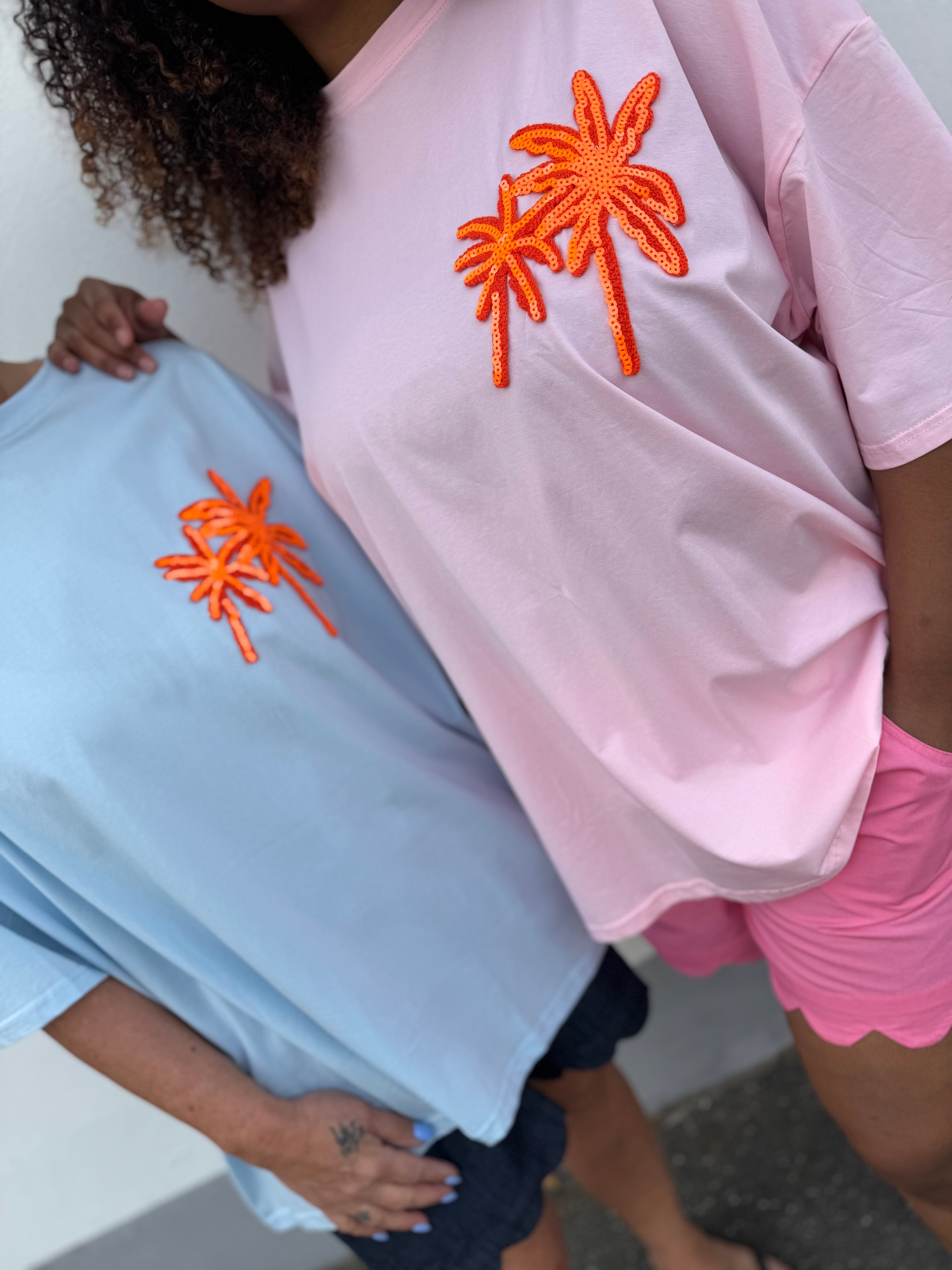 PALM oversize T-shirt rosa