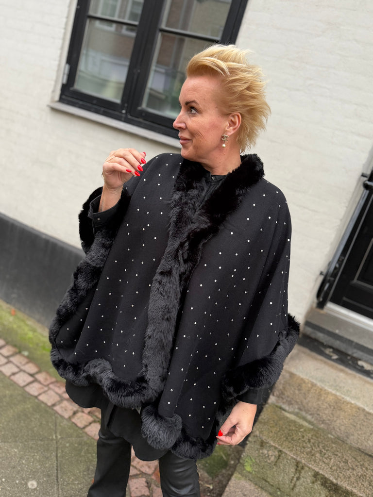 By Engbork Melanie strik poncho black