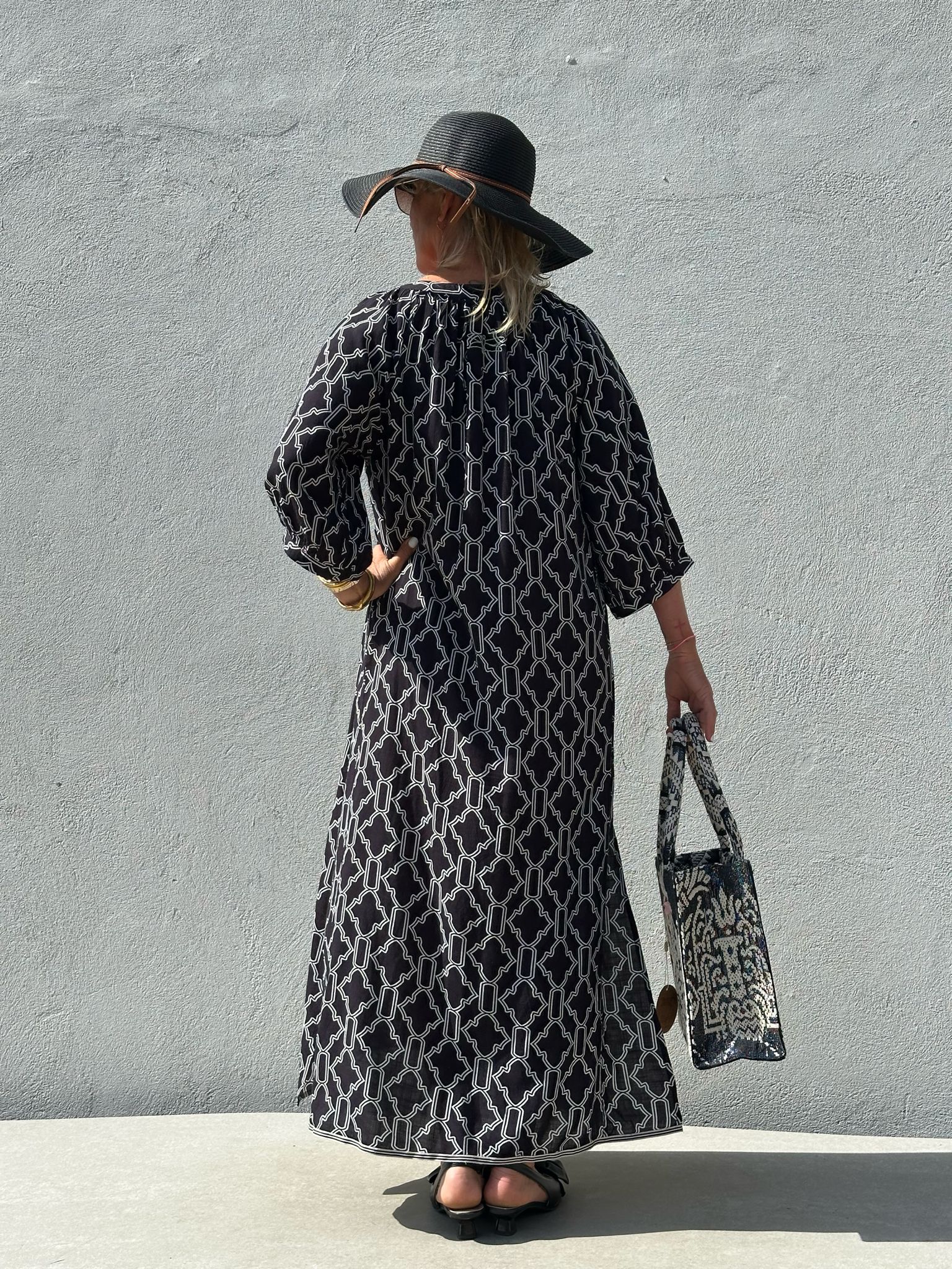 Gaspar 2601758 Athen dress print black
