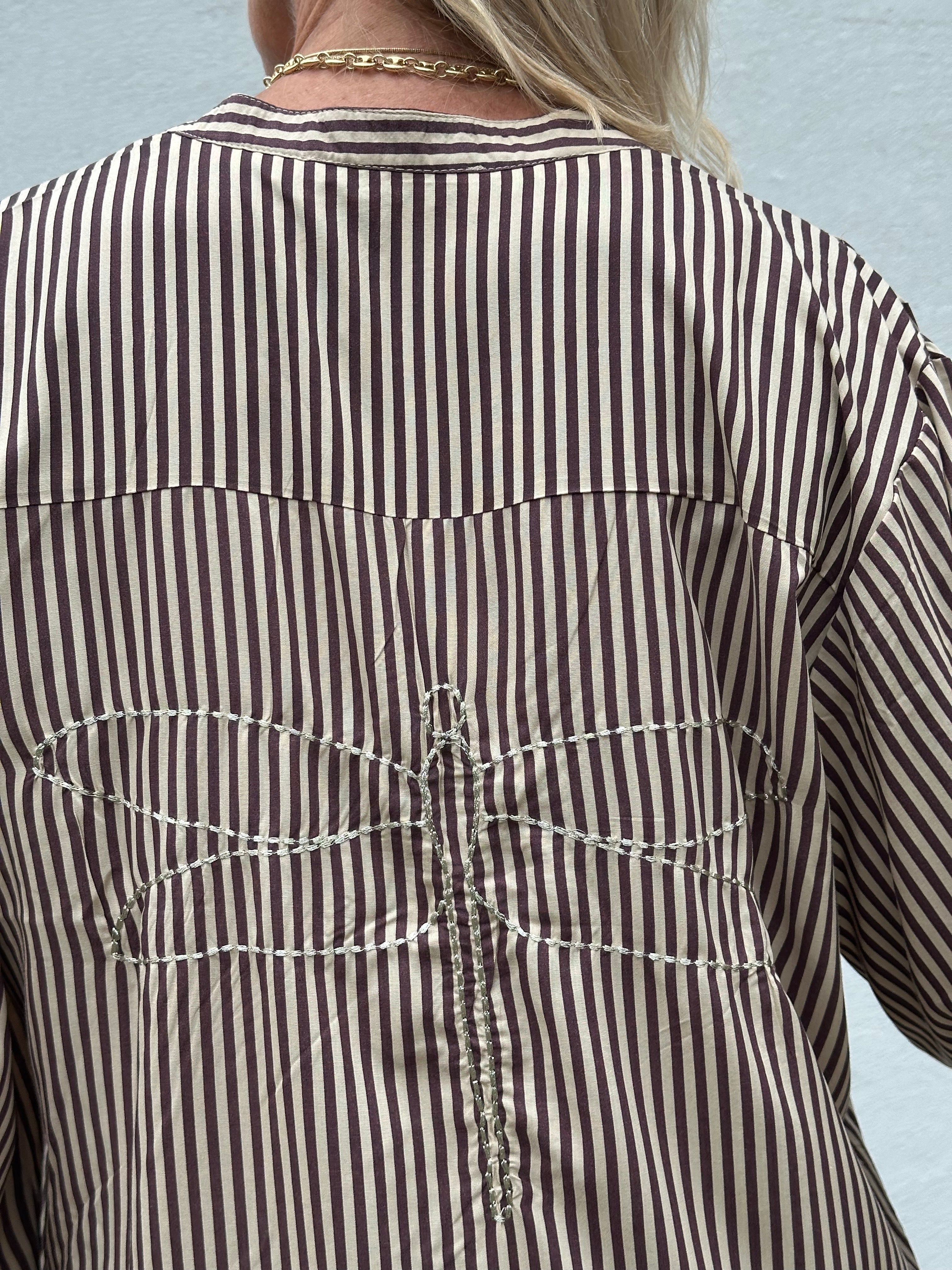 Gaspar 2601770 Mumbai dress stripe brown