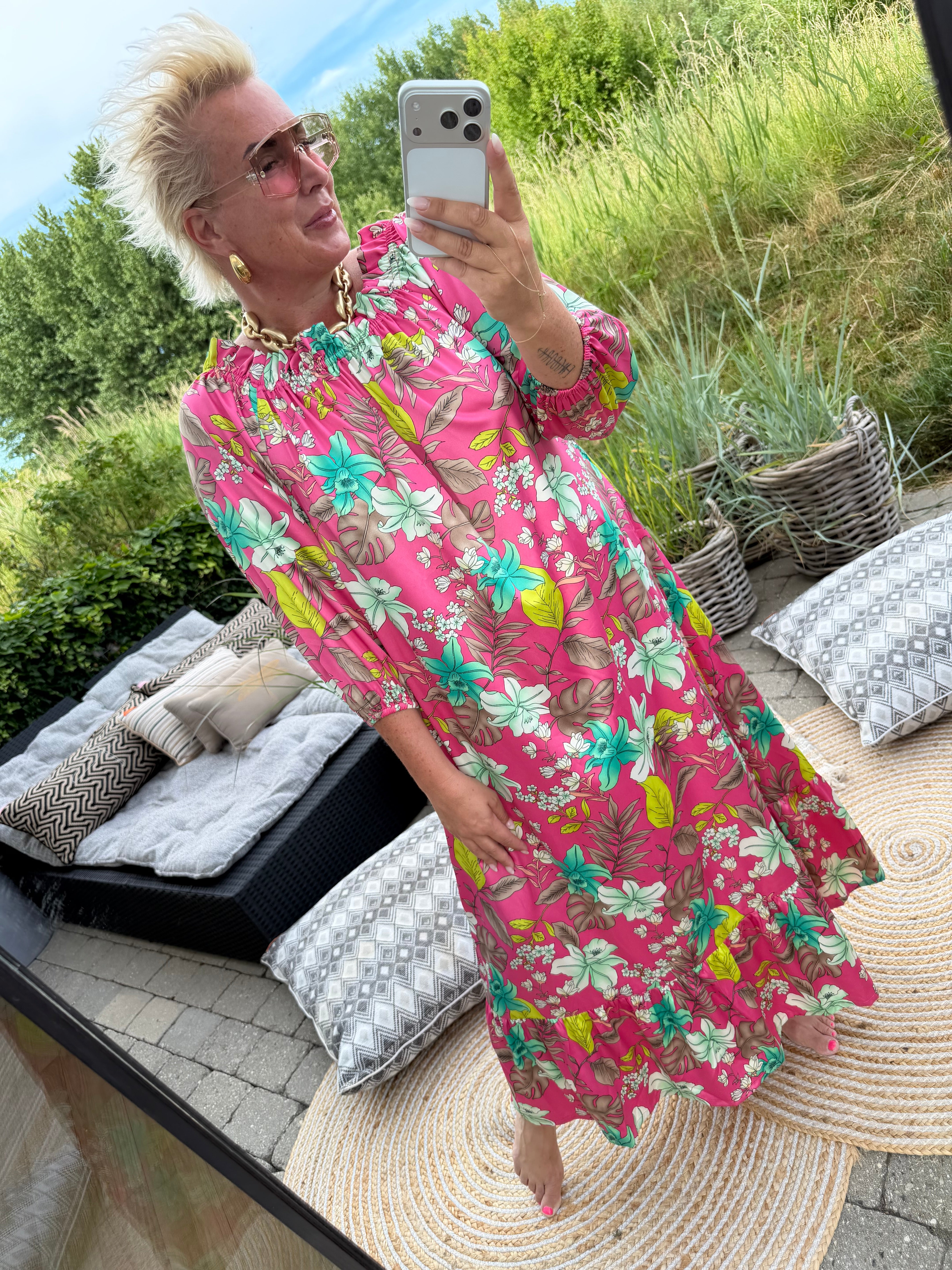 Design By Laerke Elisabeth long dress summer pink
