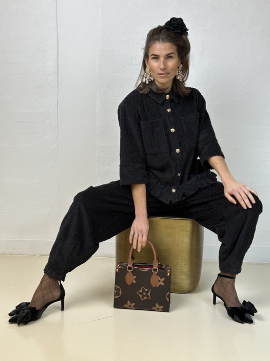 Gaspar 2510303 Vigo corduroy shirt black