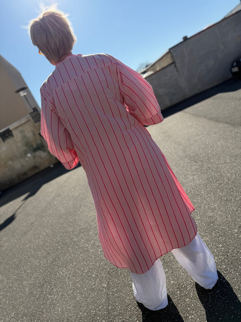 Gaspar 2601720 Mumbai dress stripe rose