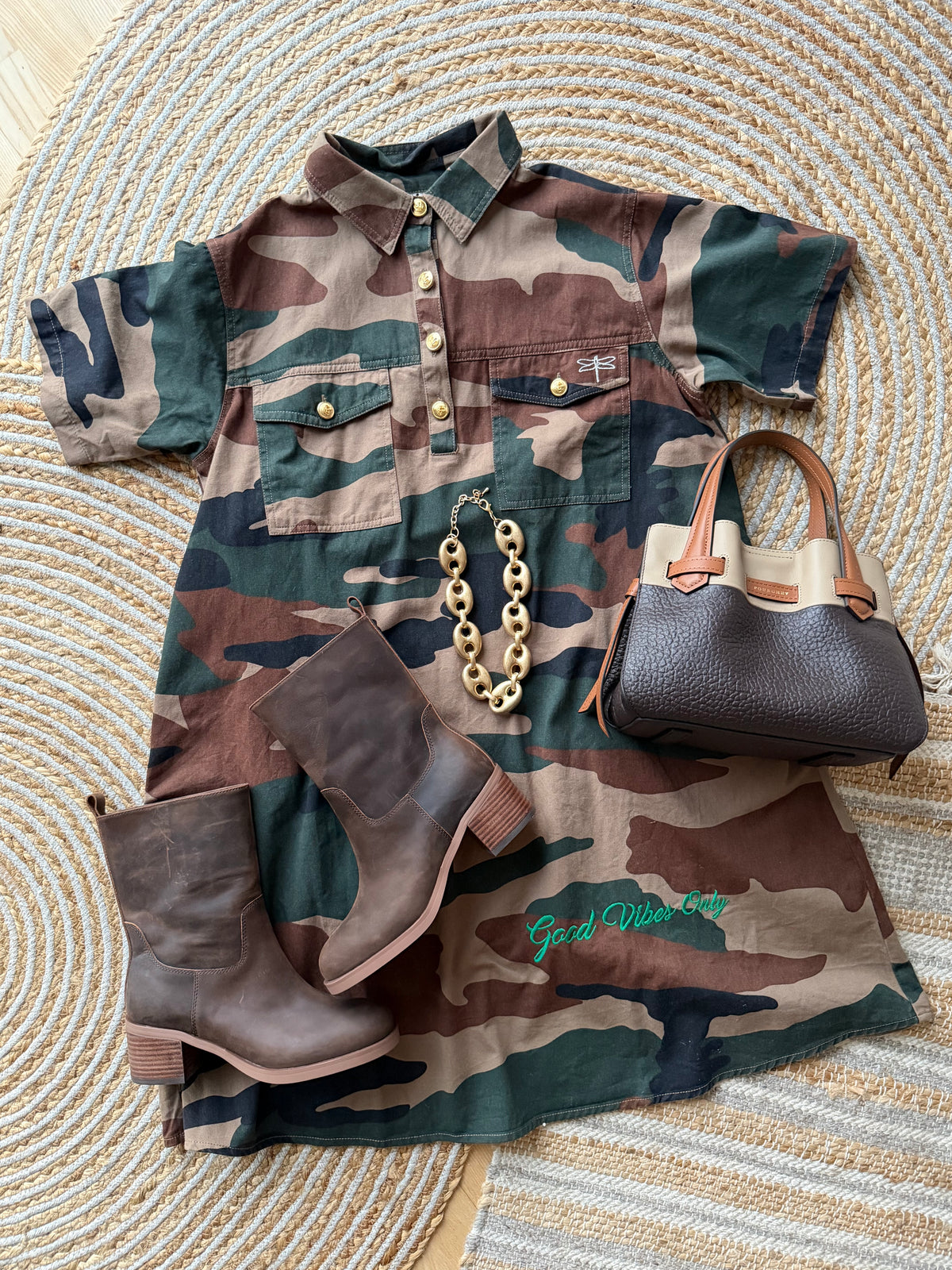 Gaspar 2607700 Nice Camo dress khaky