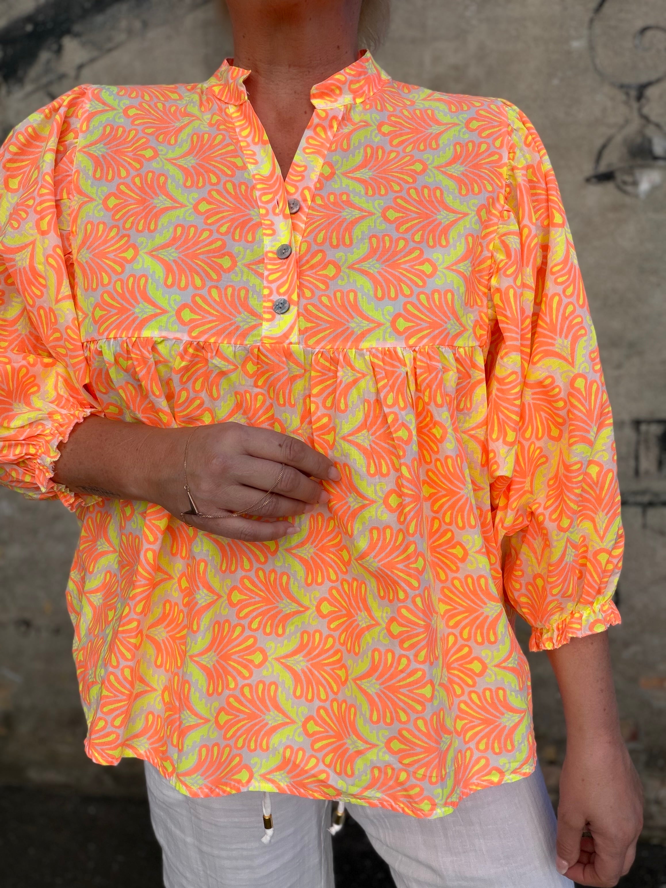 By Engbork Adelina shirt print orange