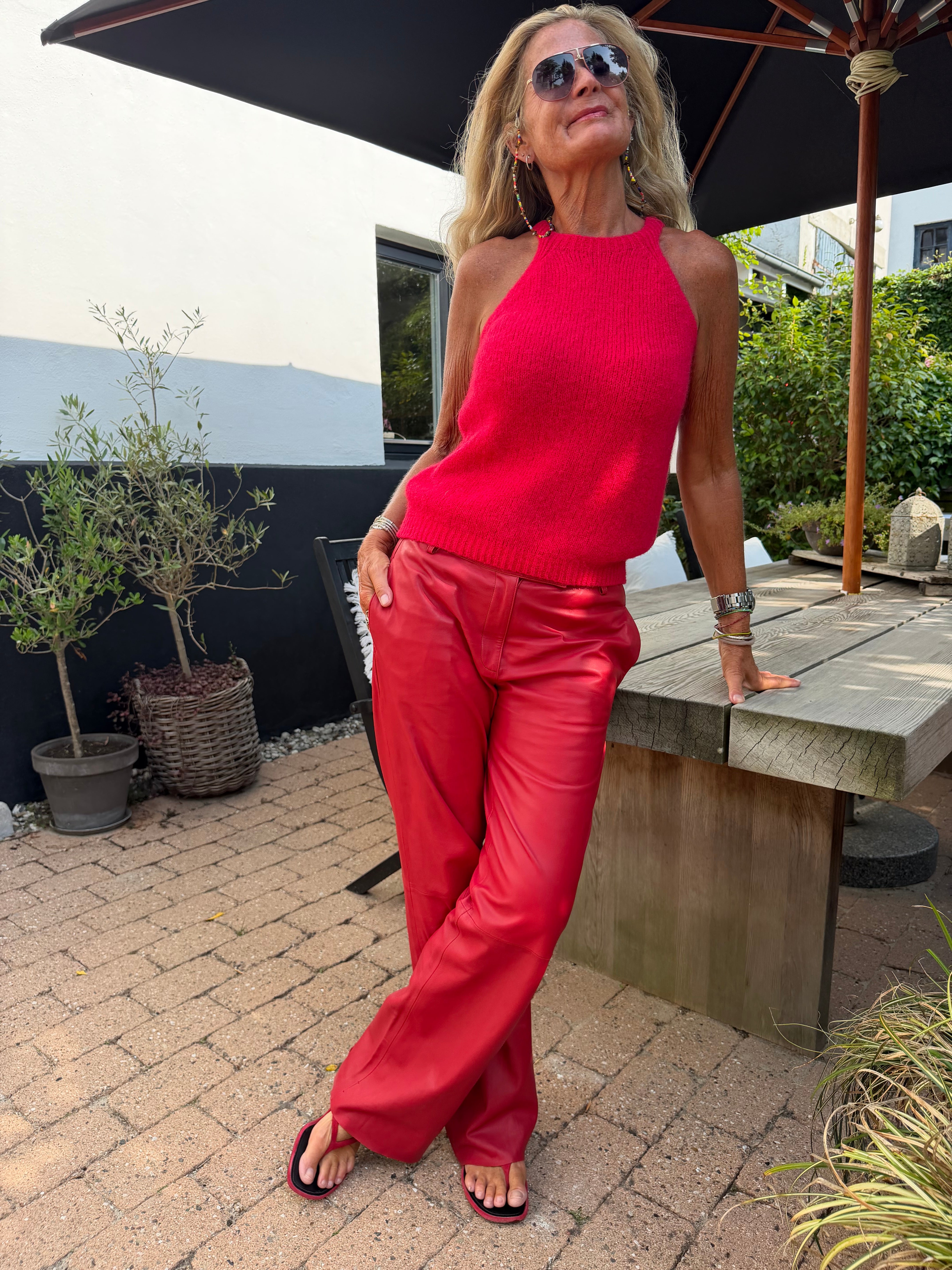 CABANA Living Mira mohair top red