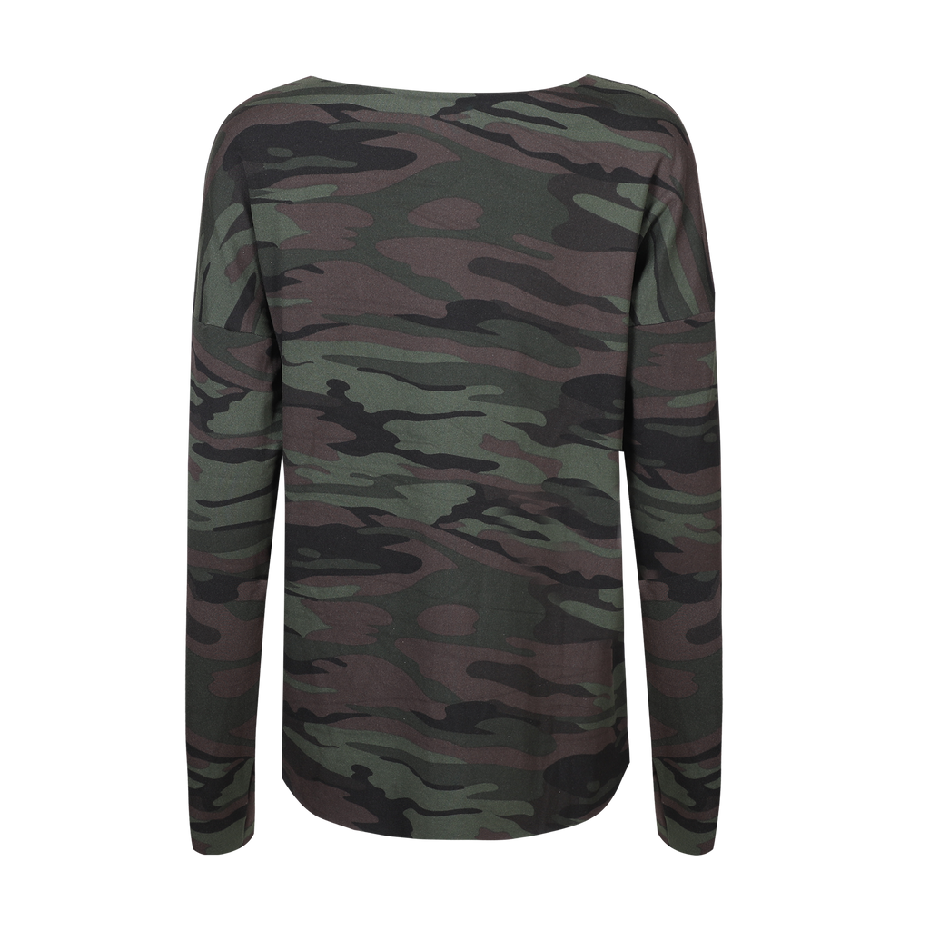 Liberte 9354 Alma LS top fleece dusty camo dark brown