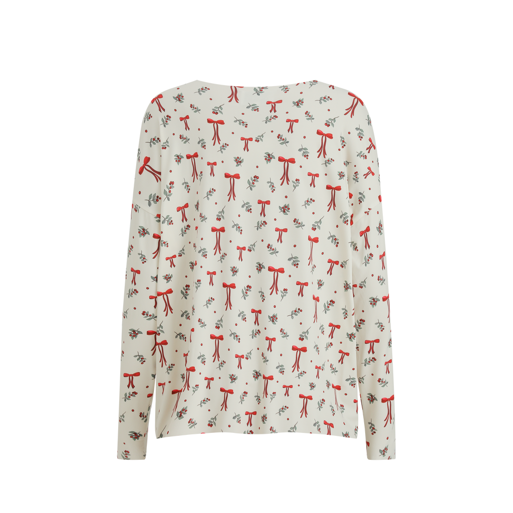 Liberte 9504 Alma LS top Red bow creme